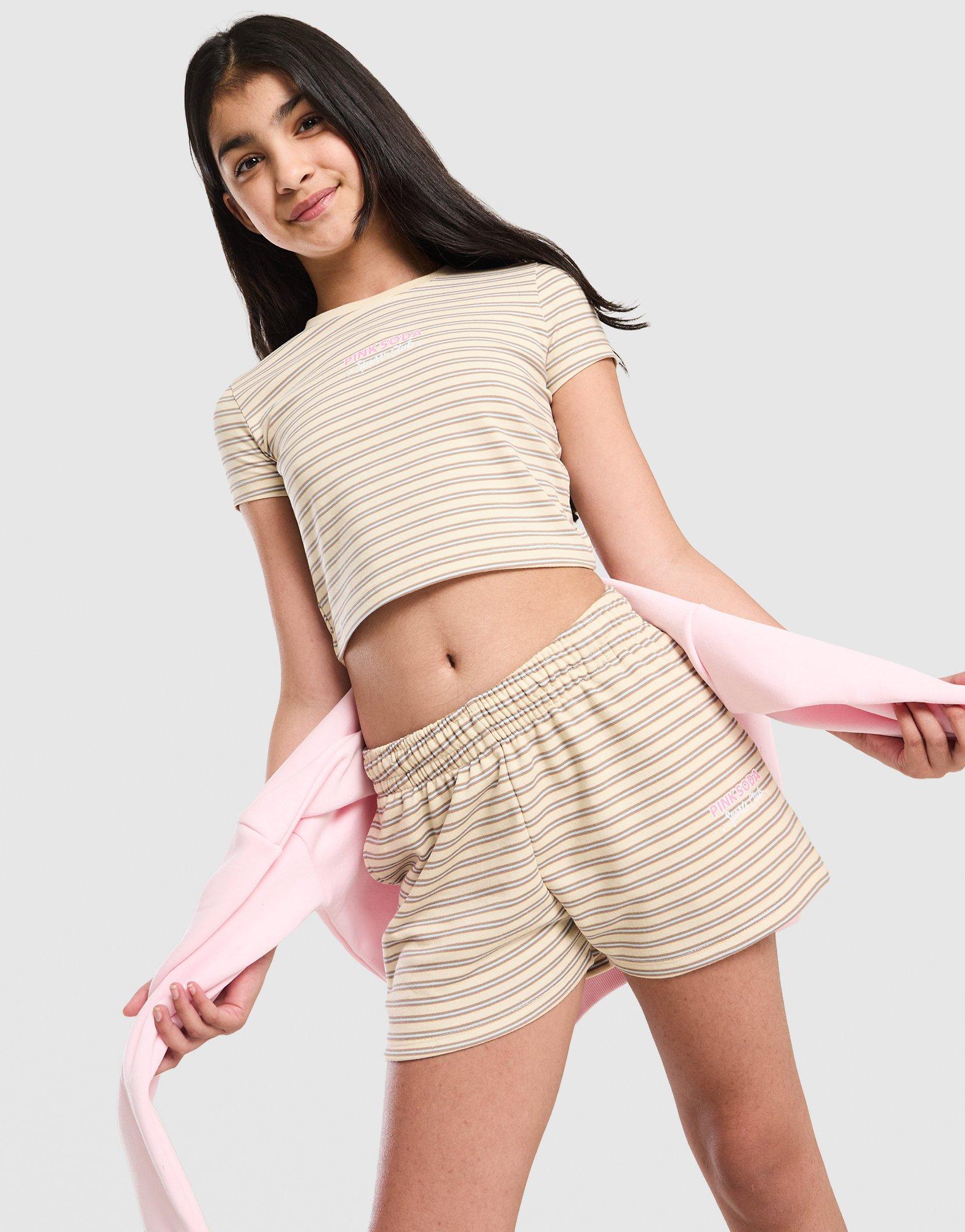 Pink Soda Sport Girls' Stripe Shorts Junior