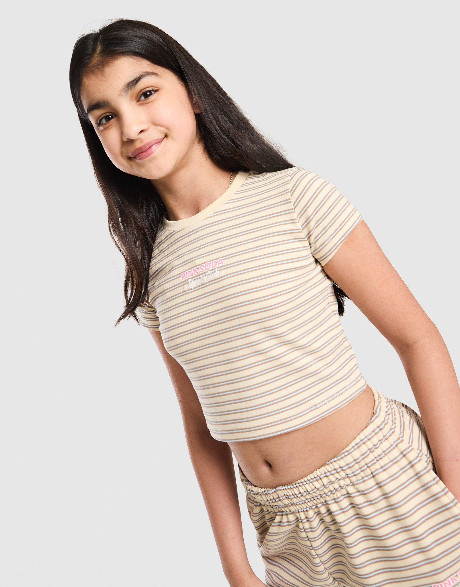 Pink Soda Sport Girls' Stripe Baby T-Shirt Junior