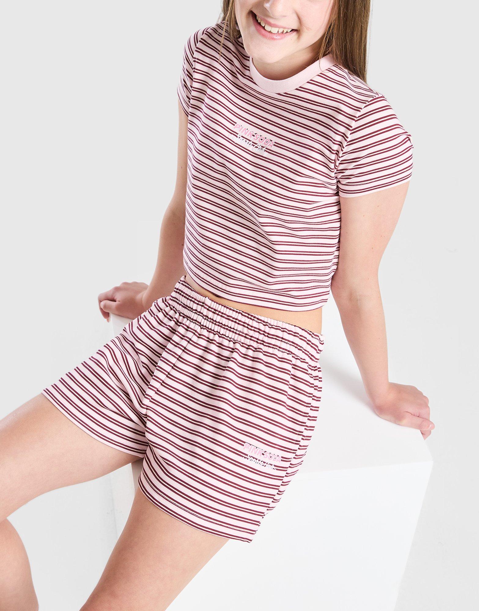 Pink Soda Sport Girls' Stripe Shorts Junior