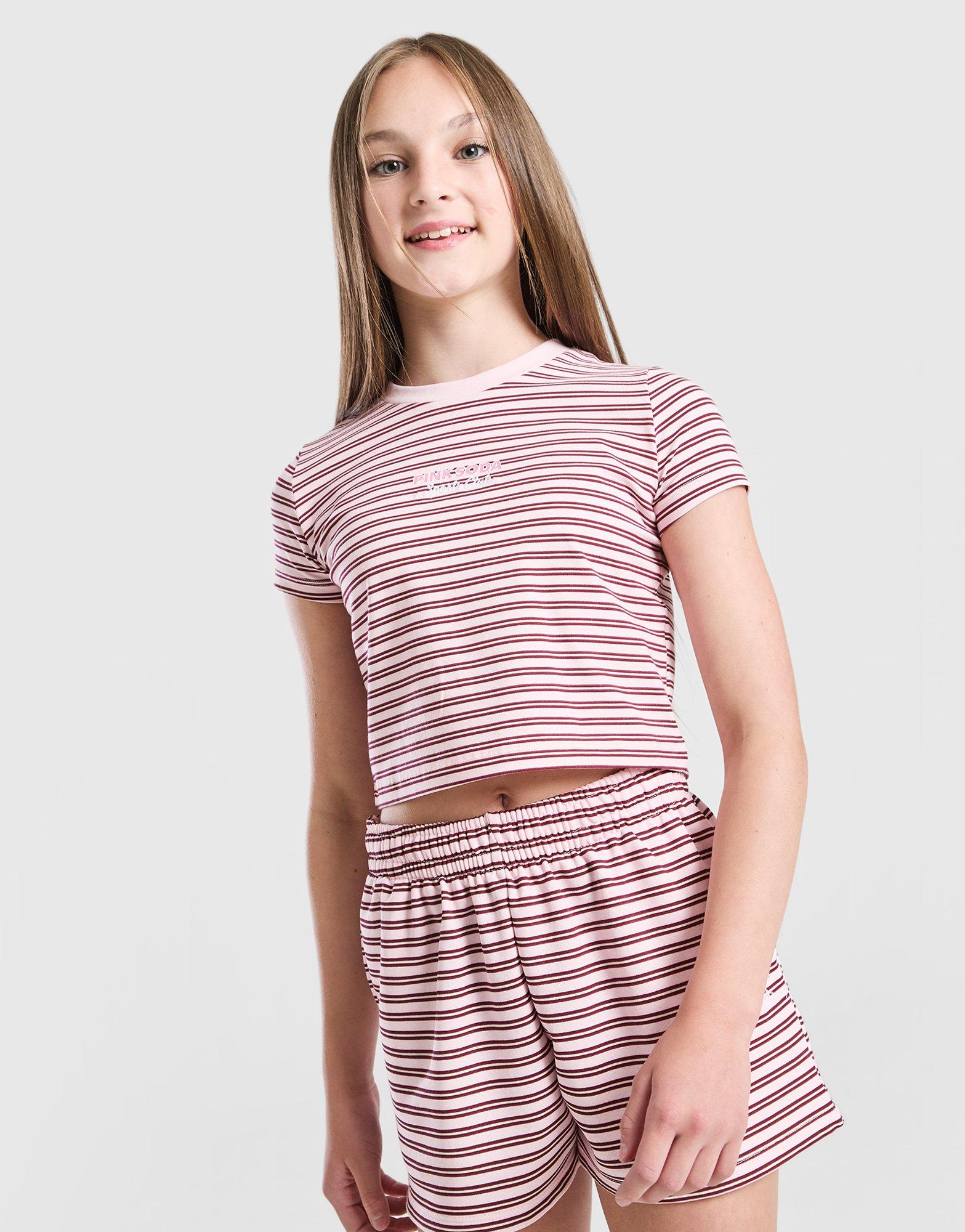 Pink Soda Sport Girls' Stripe Baby T-Shirt Junior
