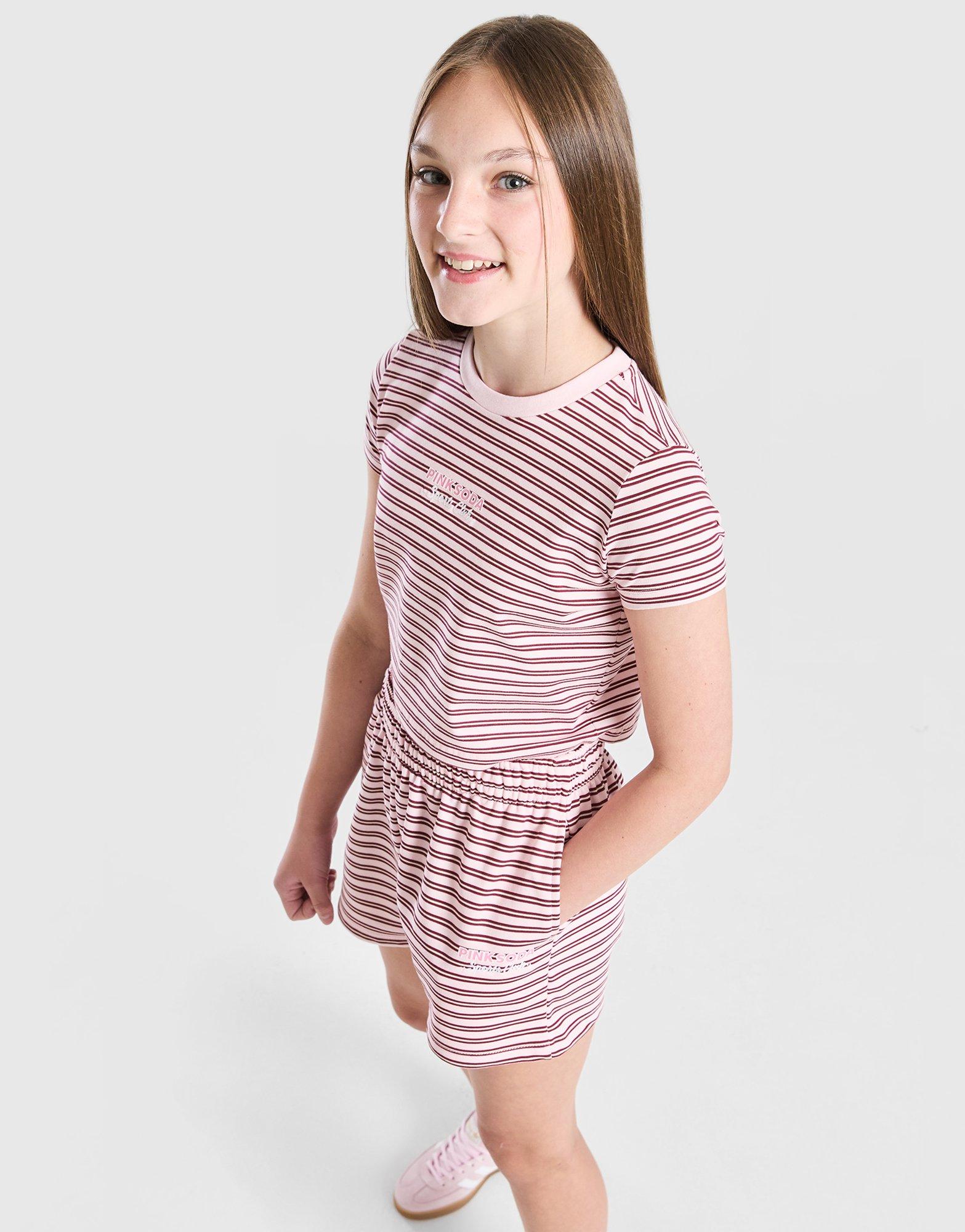 Pink Soda Sport Girls' Stripe Baby T-Shirt Junior