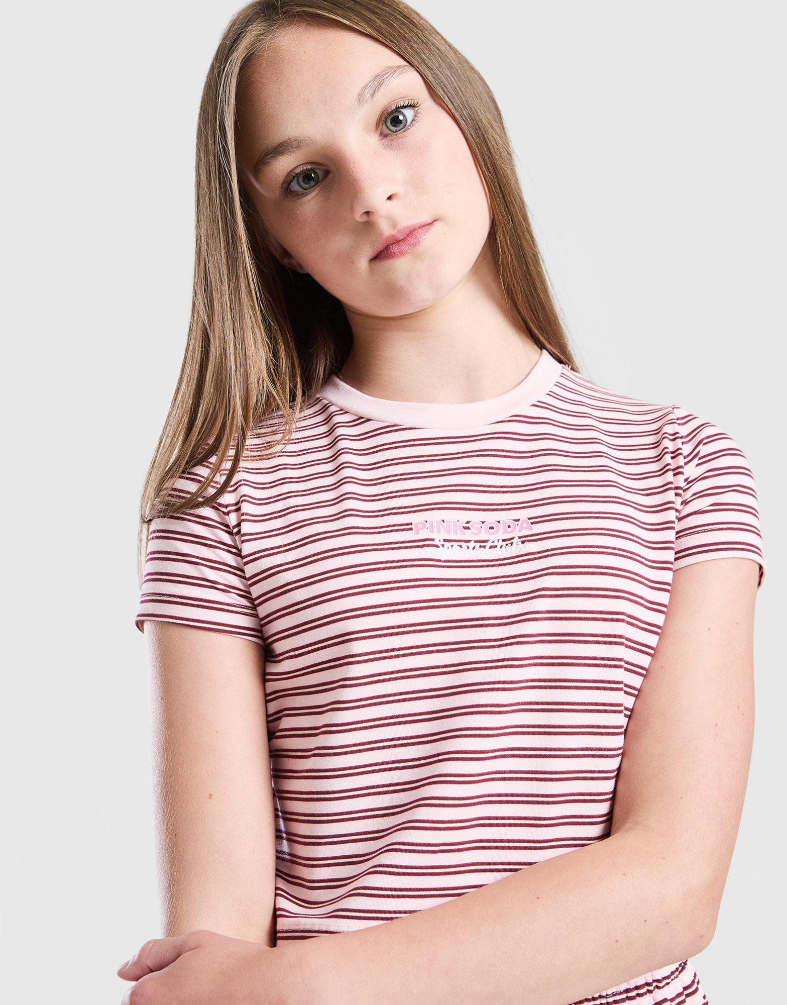 Pink Soda Sport Girls' Stripe Baby T-Shirt Junior