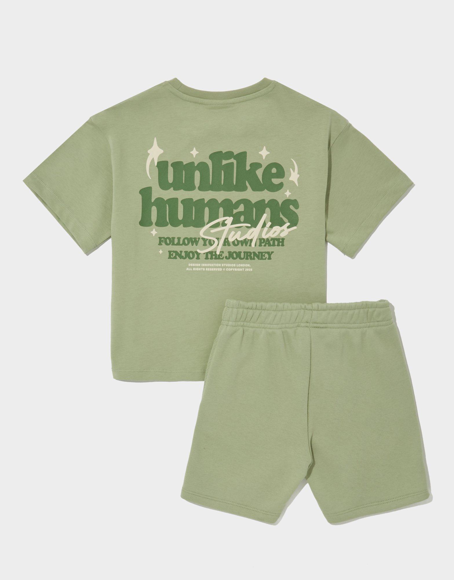 Unlike Humans Graphic T-Shirt/Shorts Set Children