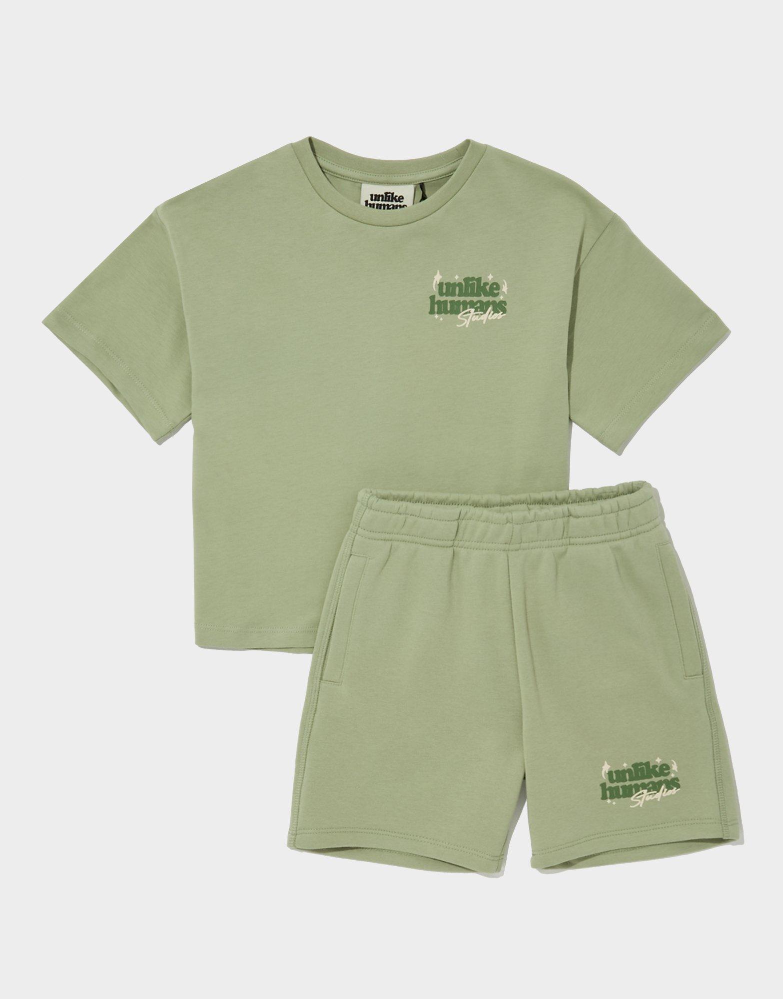 Unlike Humans Graphic T-Shirt/Shorts Set Children