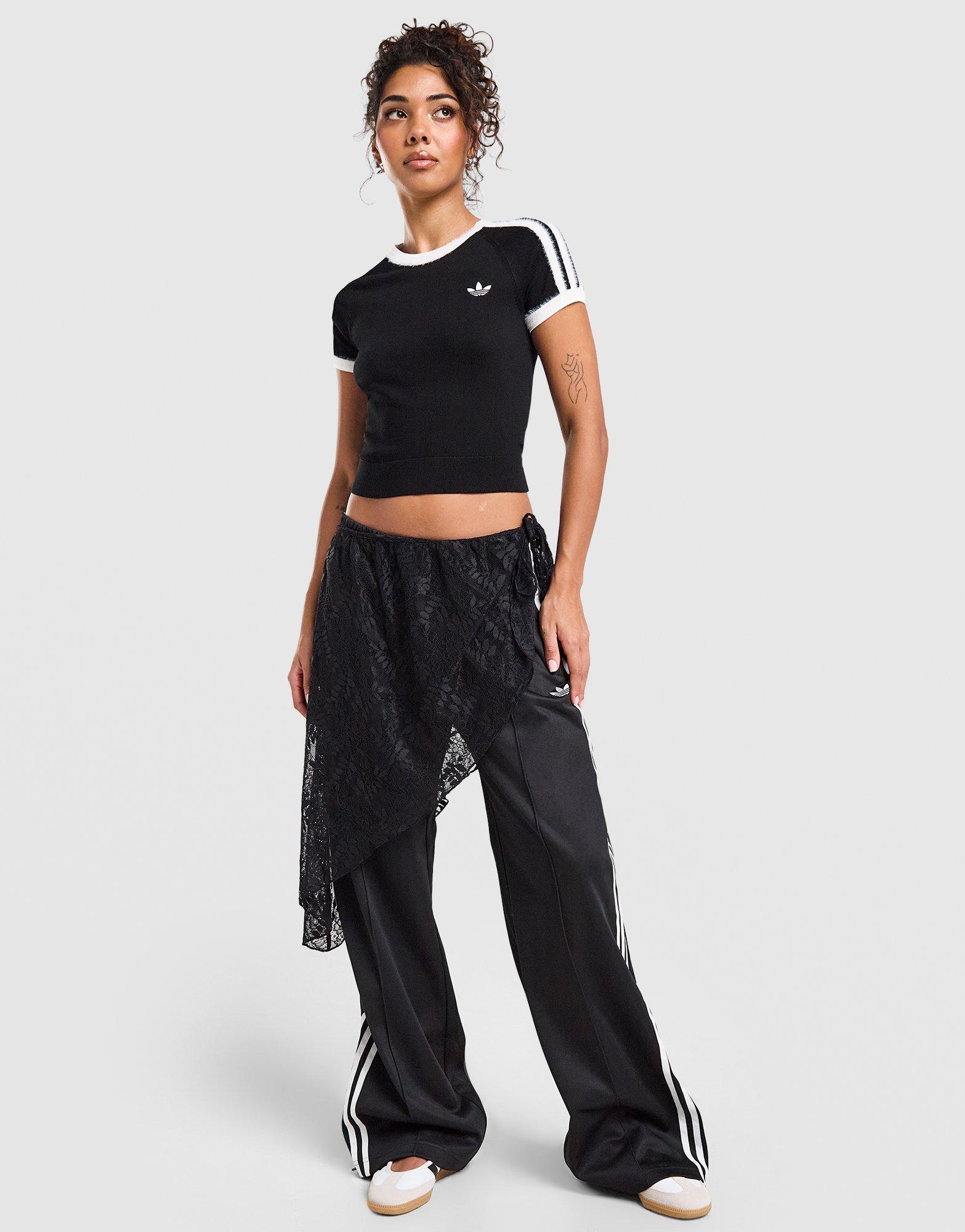 adidas Originals Fluffy 3-Stripes Knit Slim T-Shirt