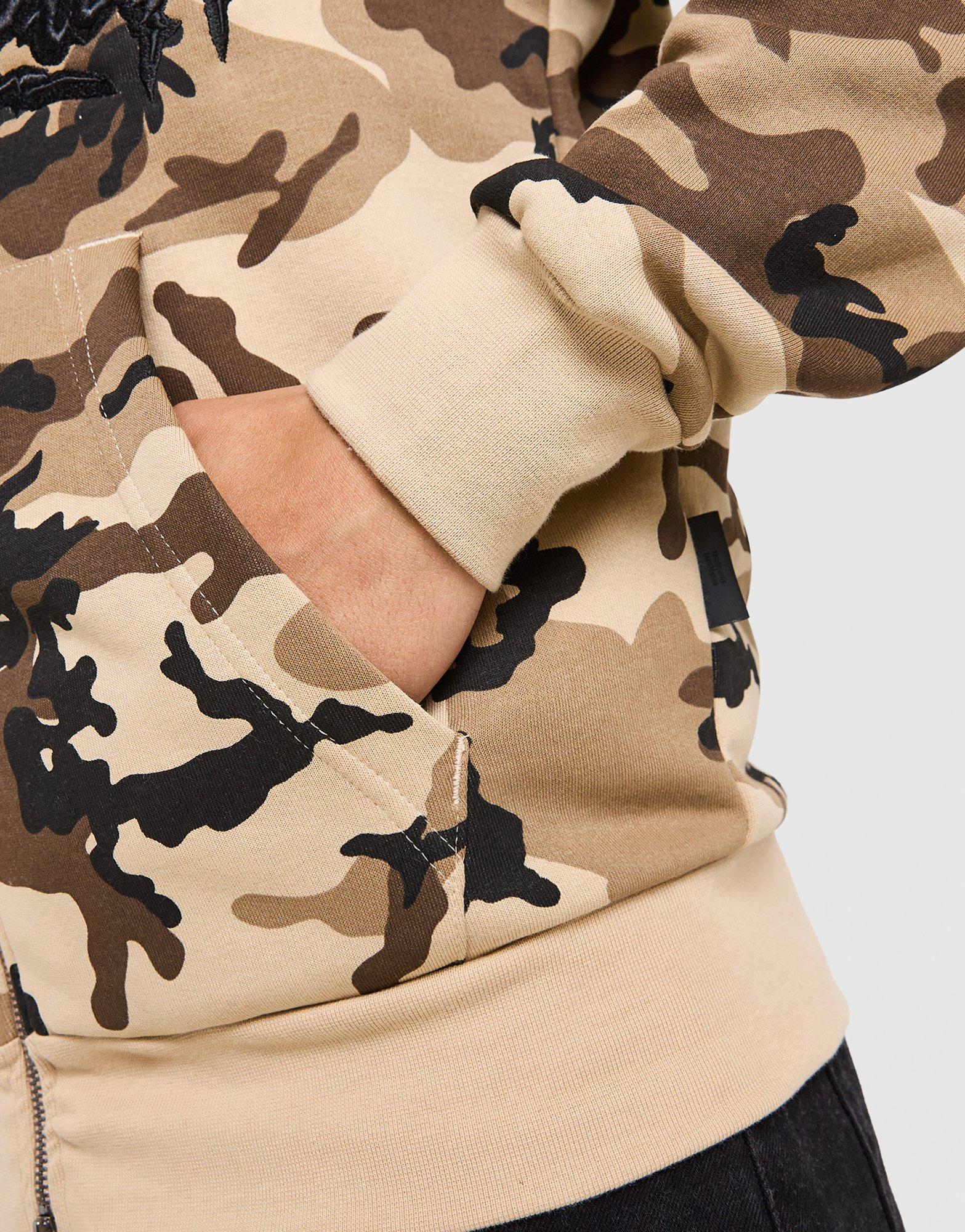 Hoodrich Camo Iron All Over Print Full Zip Hoodie