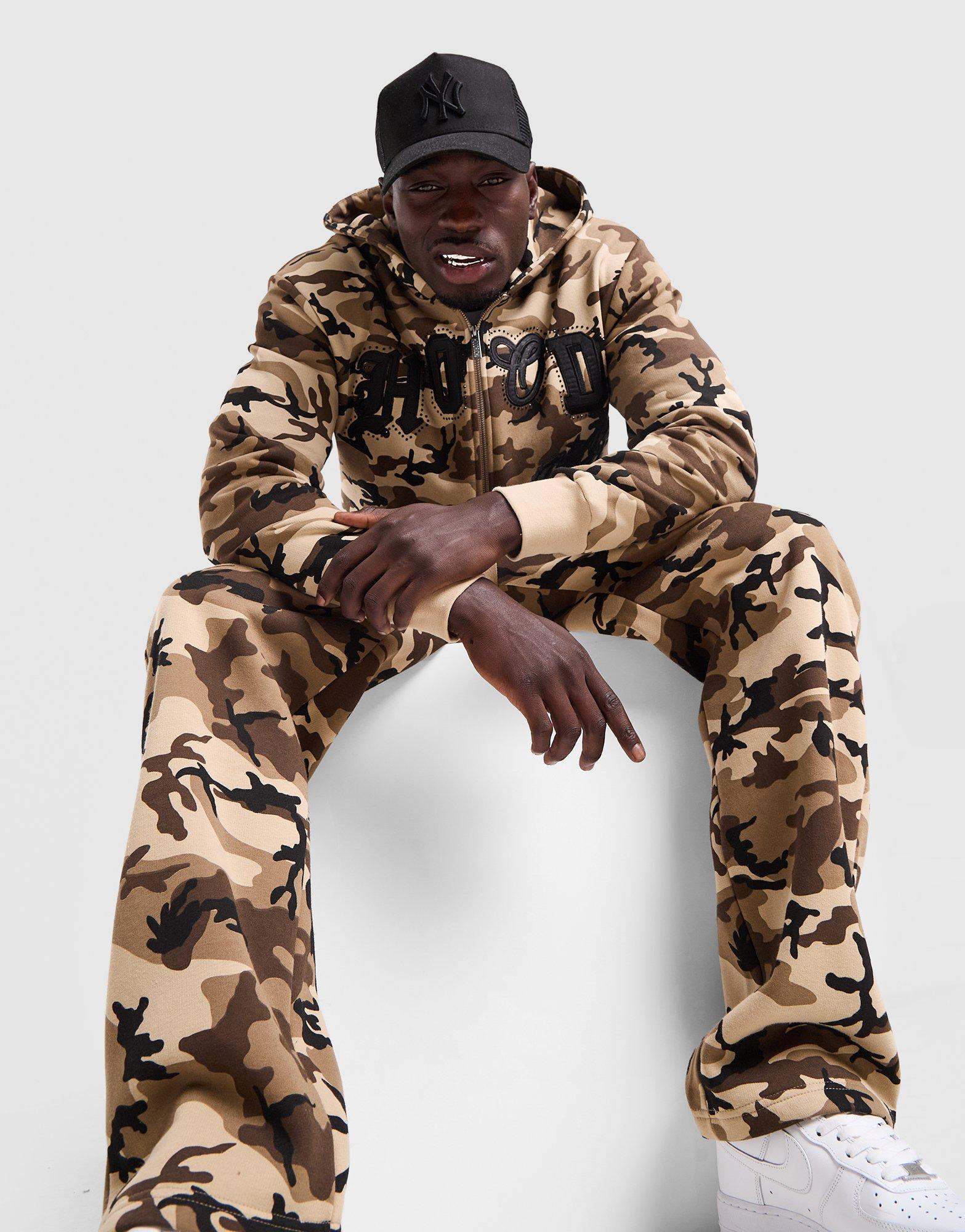 Hoodrich Camo Iron All Over Print Full Zip Hoodie