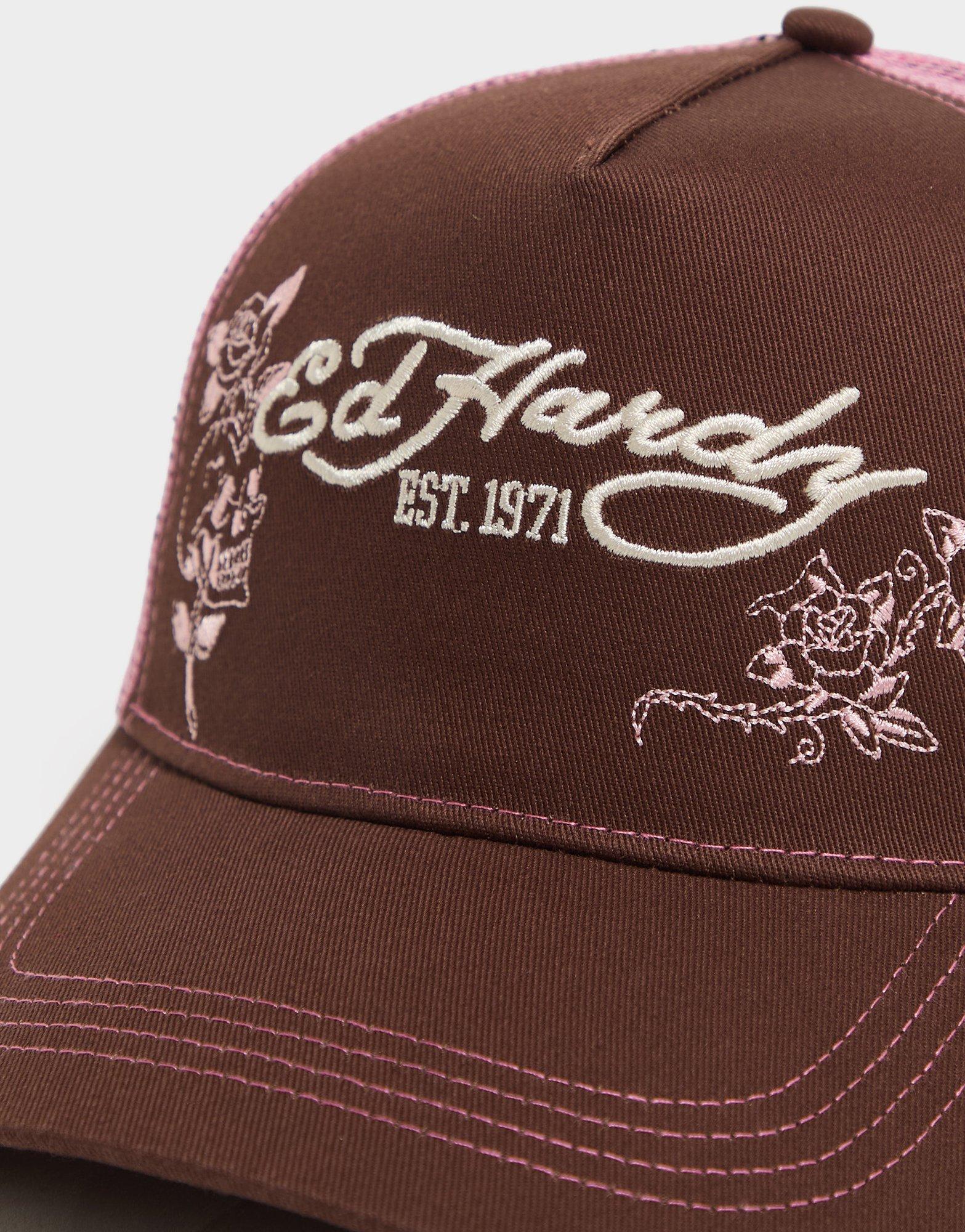 Ed Hardy Rose Trucker Cap