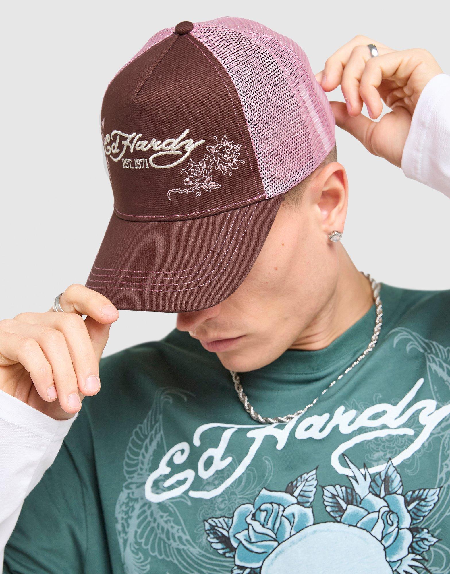 Ed Hardy Rose Trucker Cap