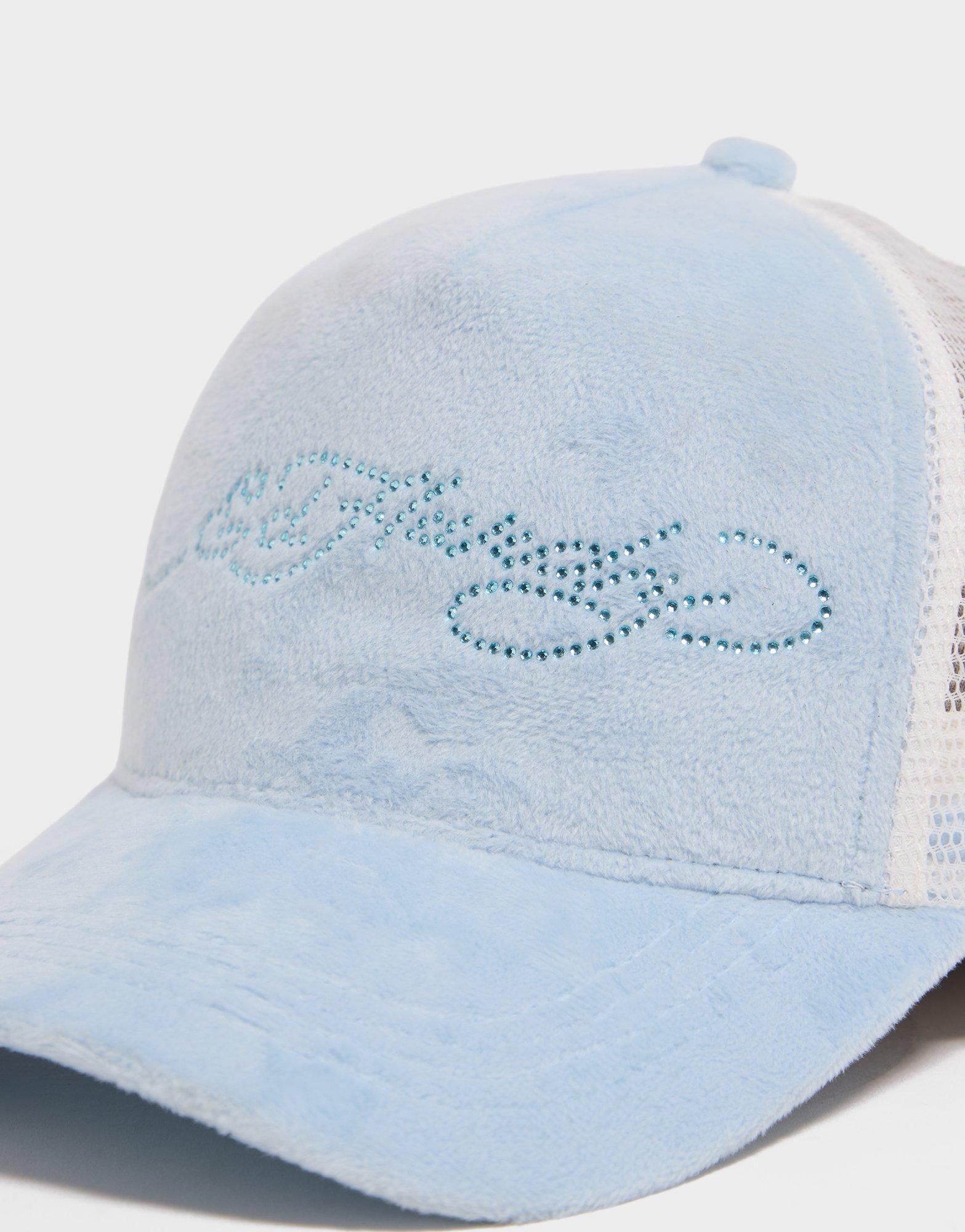Ed Hardy Diamante Velour Trucker Cap