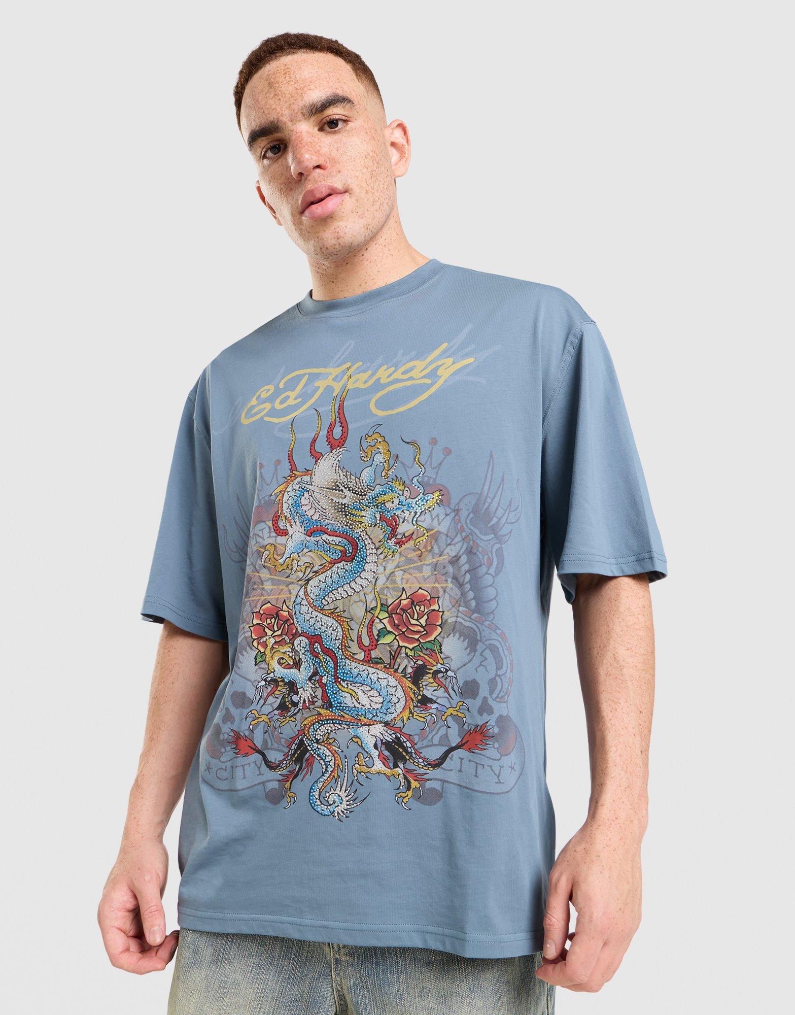 Ed Hardy Diamante Dragon T-Shirt