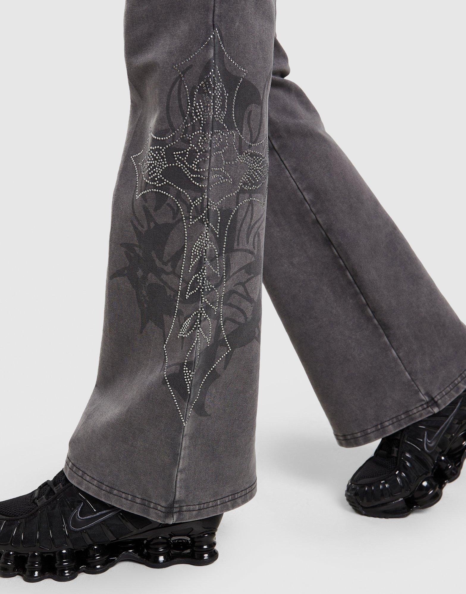 Ed Hardy True Diamante Wide Leg Joggers