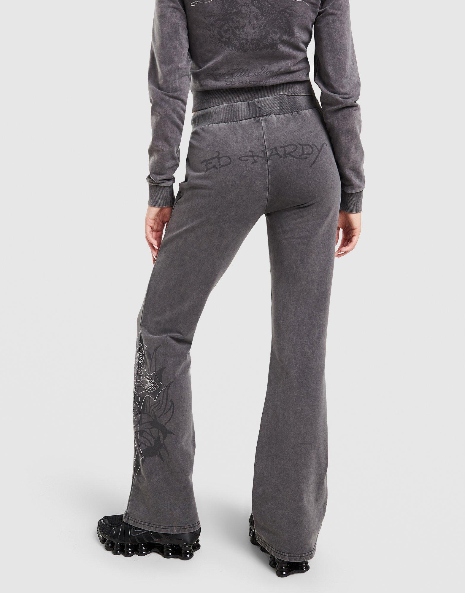 Ed Hardy True Diamante Wide Leg Joggers