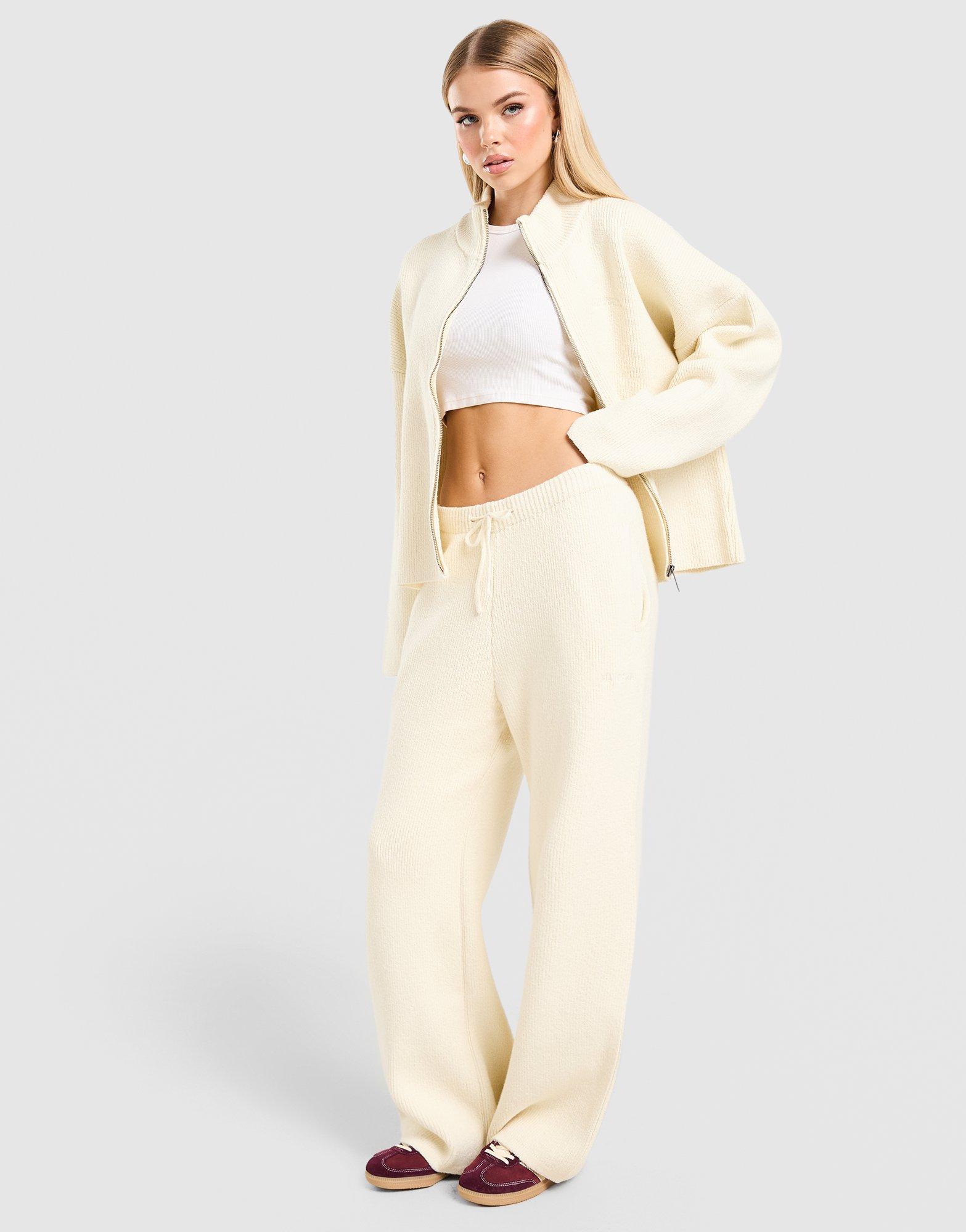 DAILYSZN Snug Knit Wide Leg Joggers