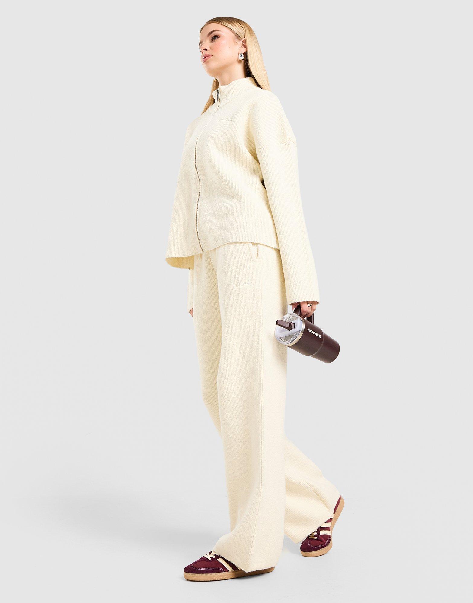 DAILYSZN Snug Knit Wide Leg Joggers