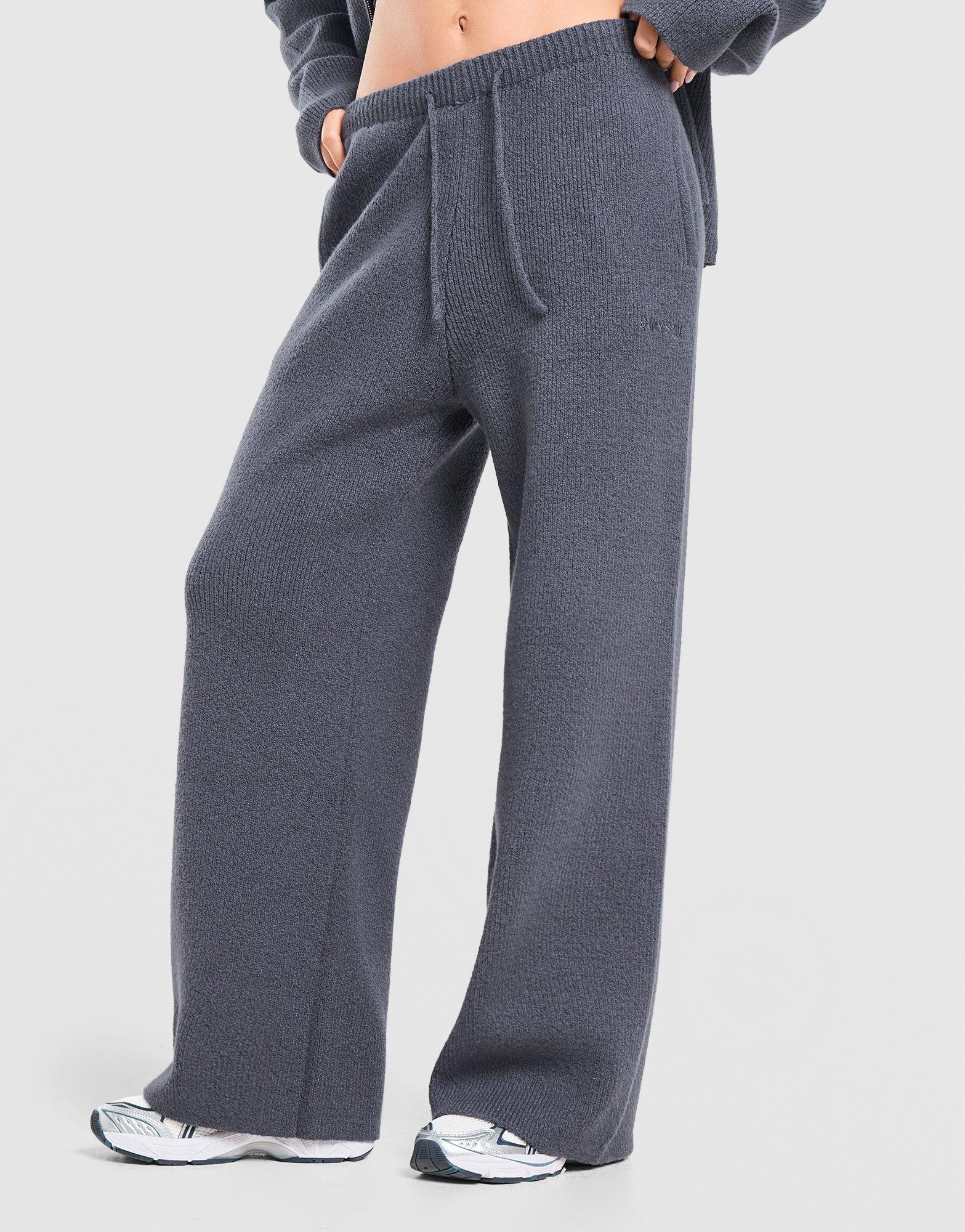 DAILYSZN Snug Knit Wide Leg Joggers