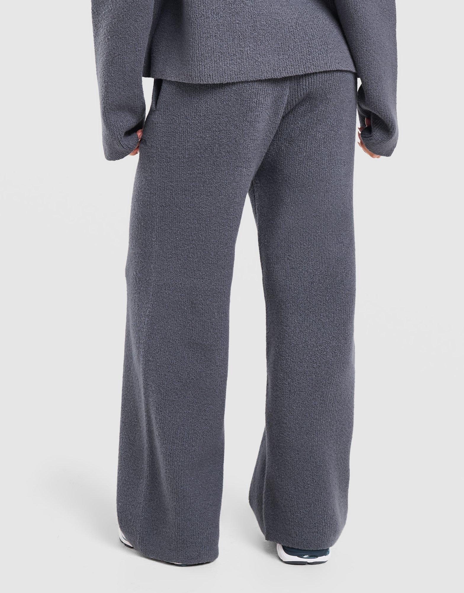 DAILYSZN Snug Knit Wide Leg Joggers