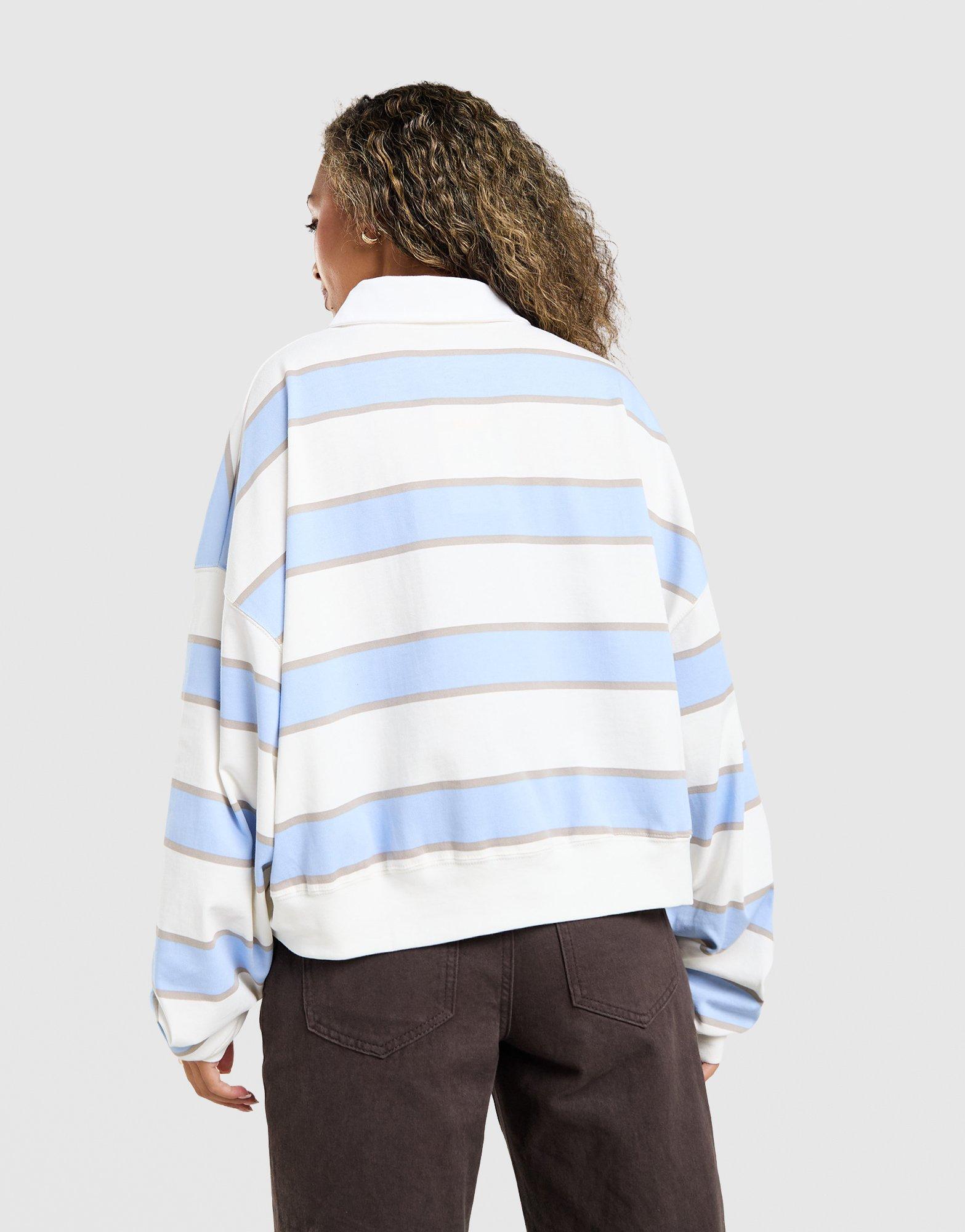 Nike Cropped Stripe Rugby Polo Shirt