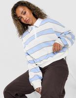 Nike Cropped Stripe Rugby Polo Shirt