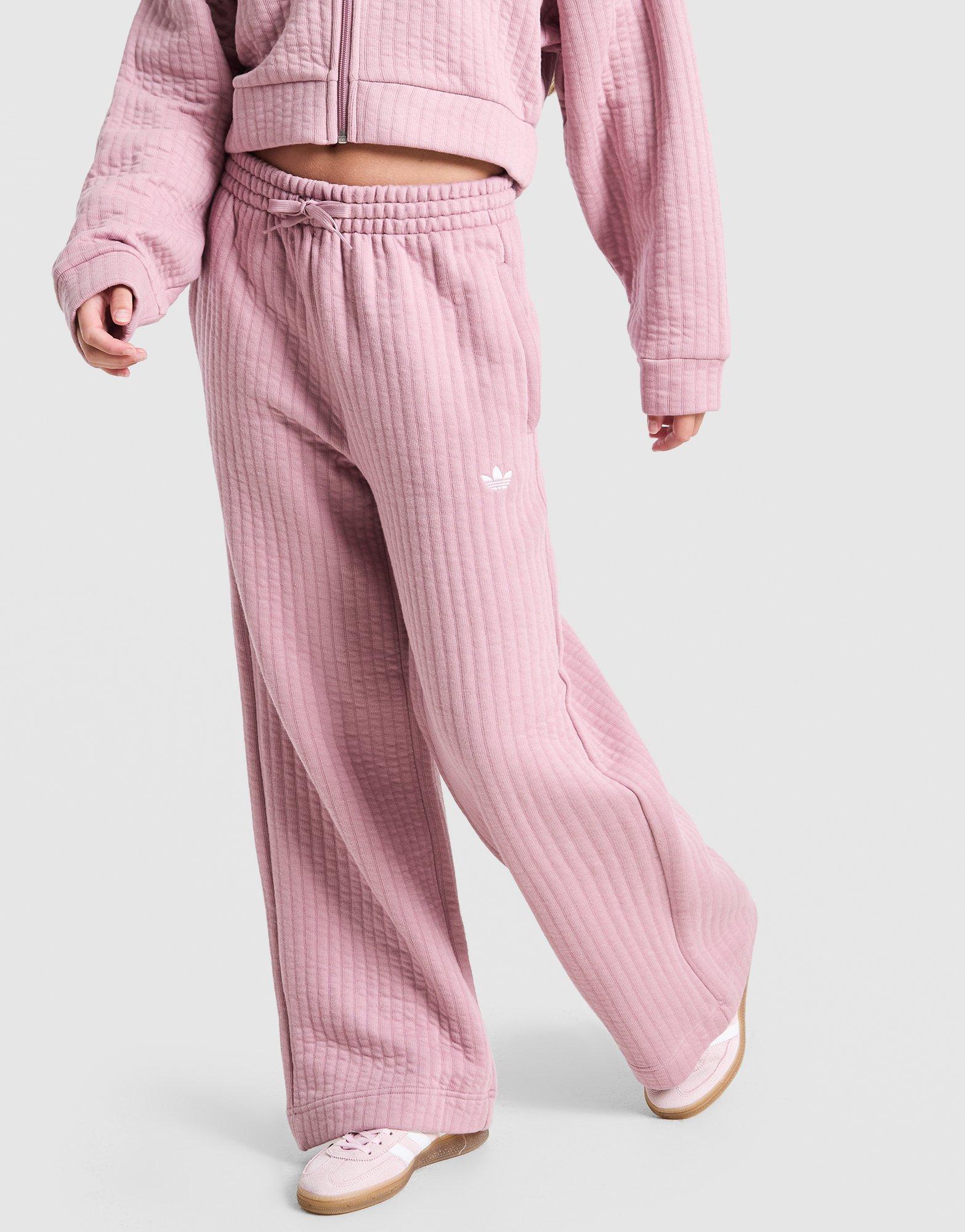 adidas Originals Girls' Ribbed Wide Leg Joggers Junior