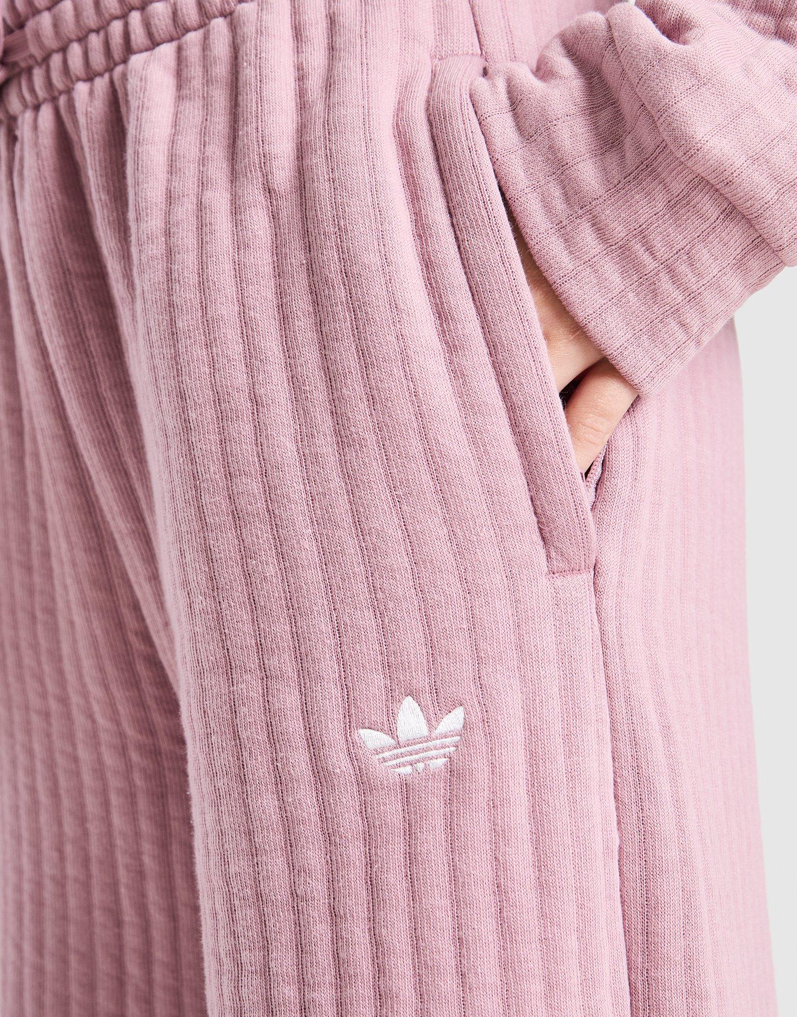adidas Originals Girls' Ribbed Wide Leg Joggers Junior