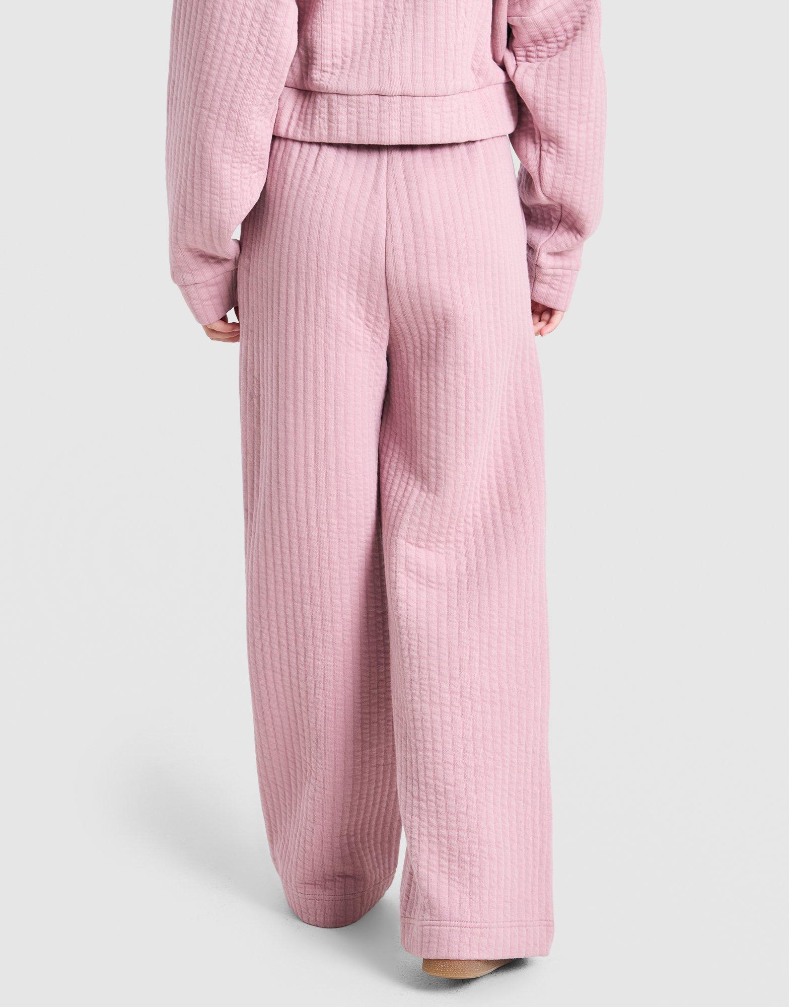 adidas Originals Girls' Ribbed Wide Leg Joggers Junior