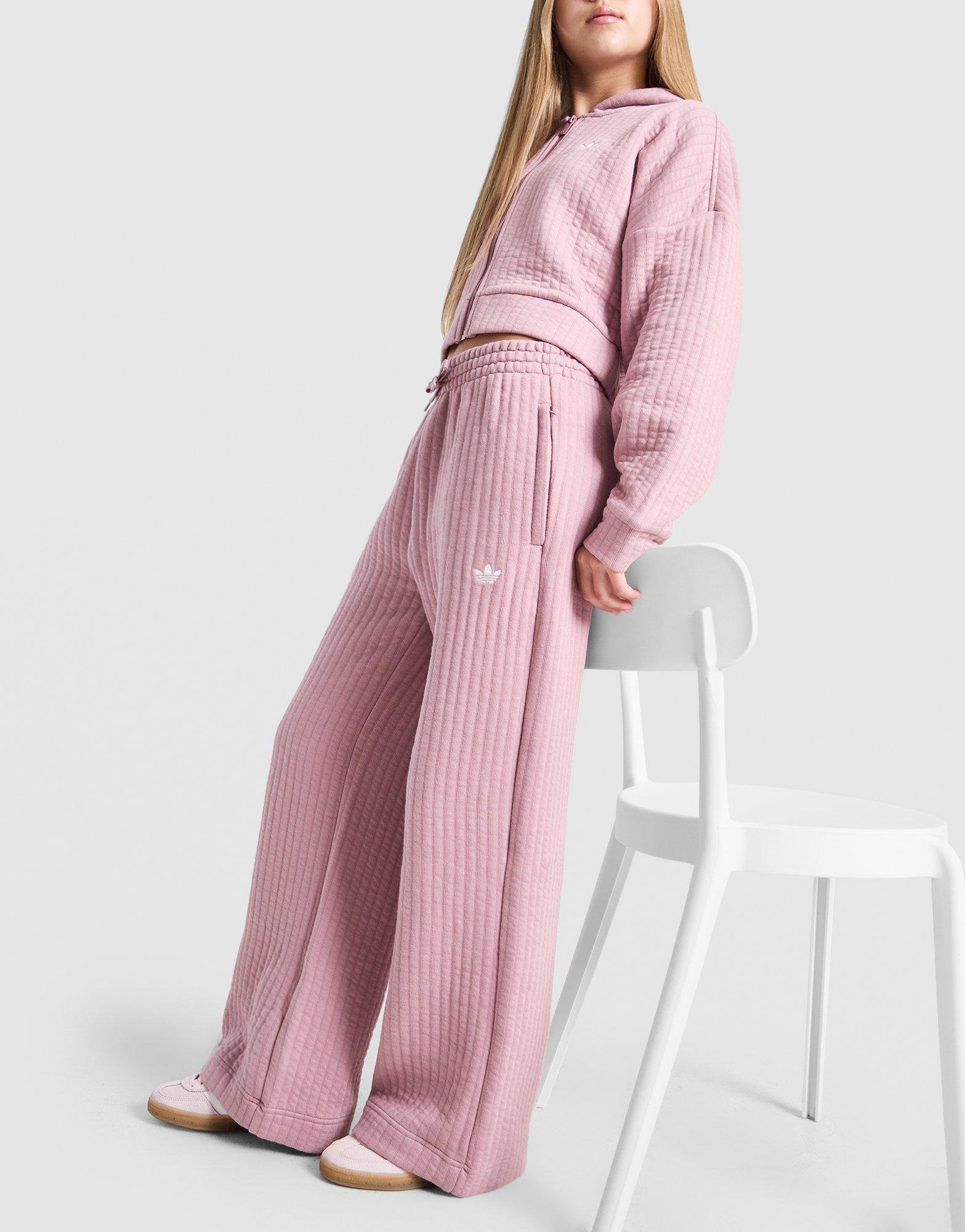 adidas Originals Girls' Ribbed Wide Leg Joggers Junior