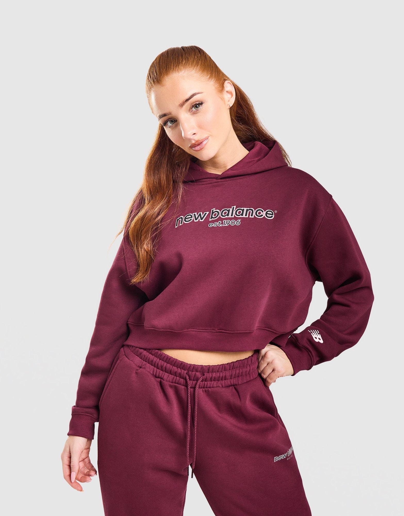 New Balance College Cropped Overhead Hoodie