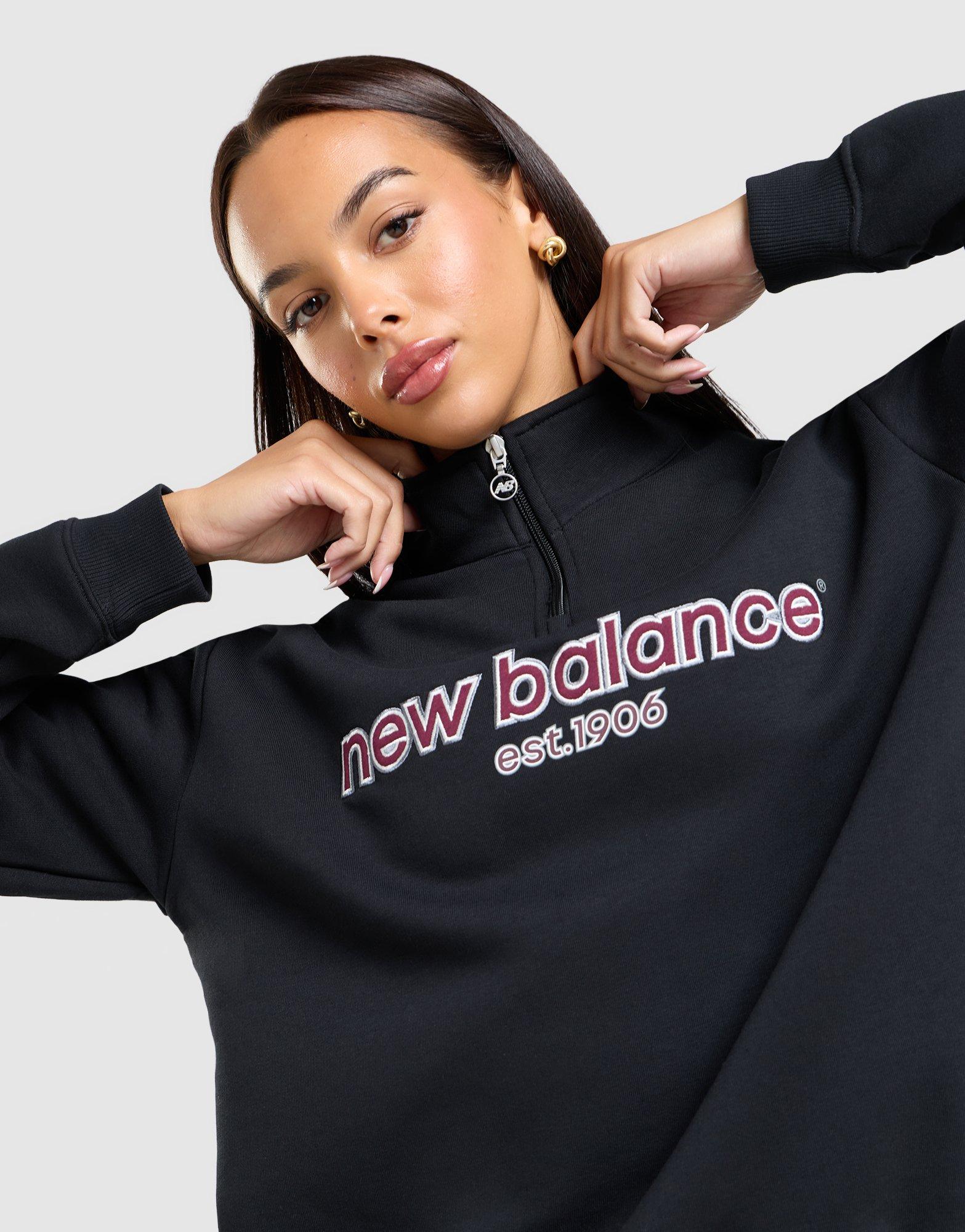 New Balance Collegiate Cropped 1/4 Zip Sweatshirt