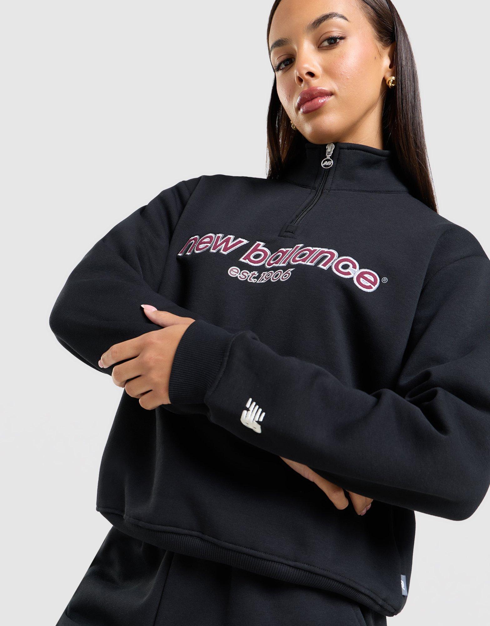 New Balance Collegiate Cropped 1/4 Zip Sweatshirt