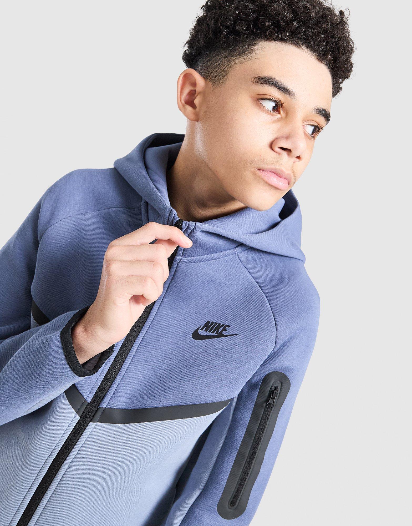 Nike Tech Fleece Full Zip Colour Block Hoodie Junior