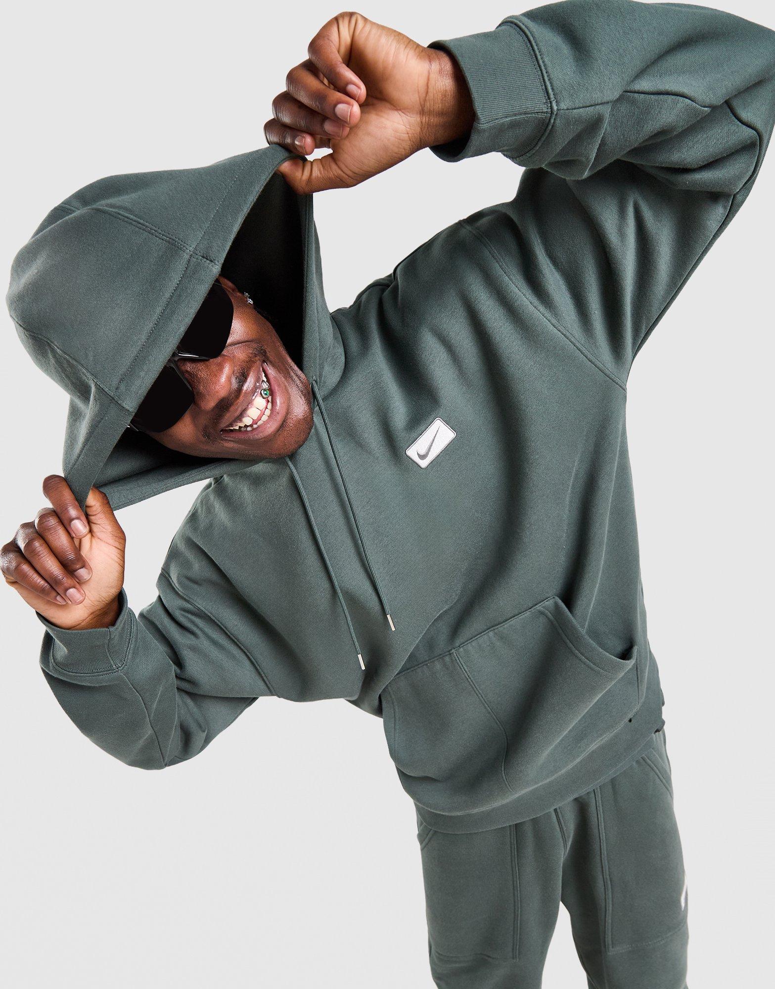 Green Nike Street Fleece Overhead Hoodie - JD Sports UK