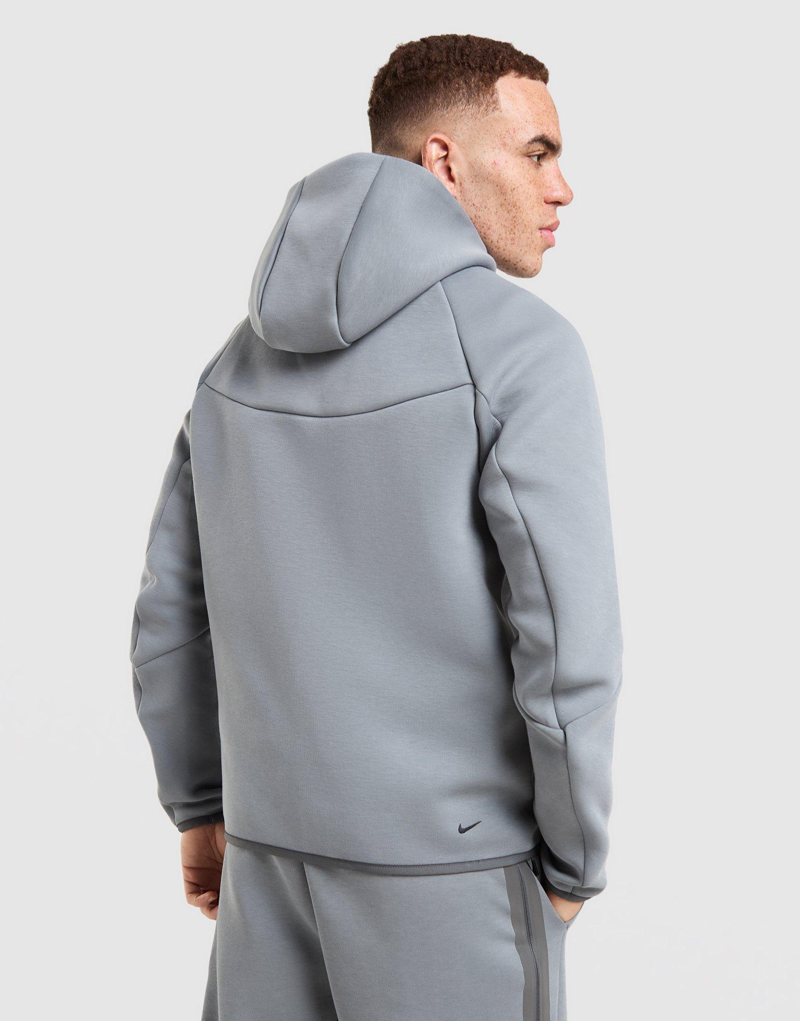 Grey Nike Tech Fleece Reflective Full Zip Hoodie - JD Sports UK