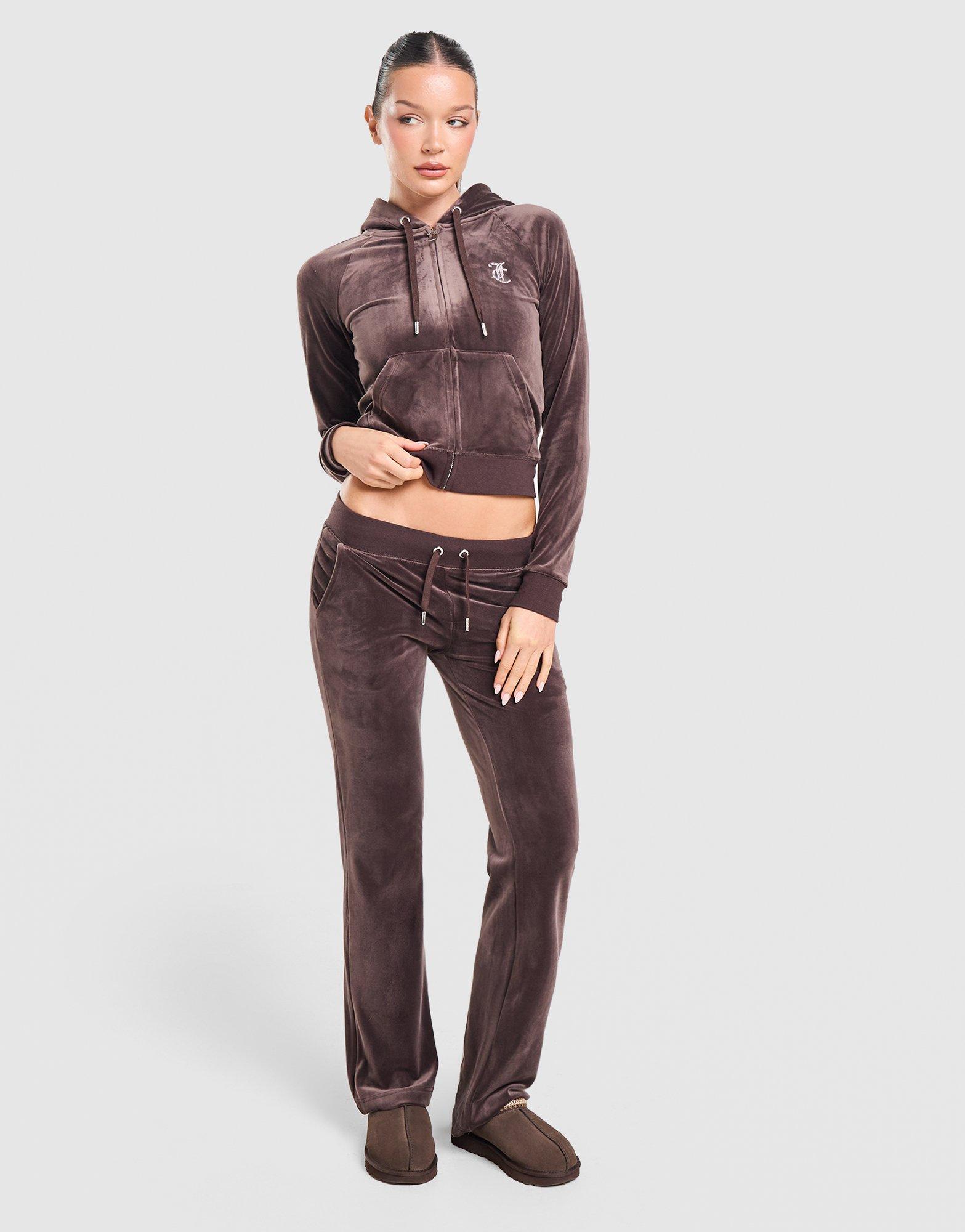 JUICY COUTURE Diamante JC Logo Full-Zip Hoodie
