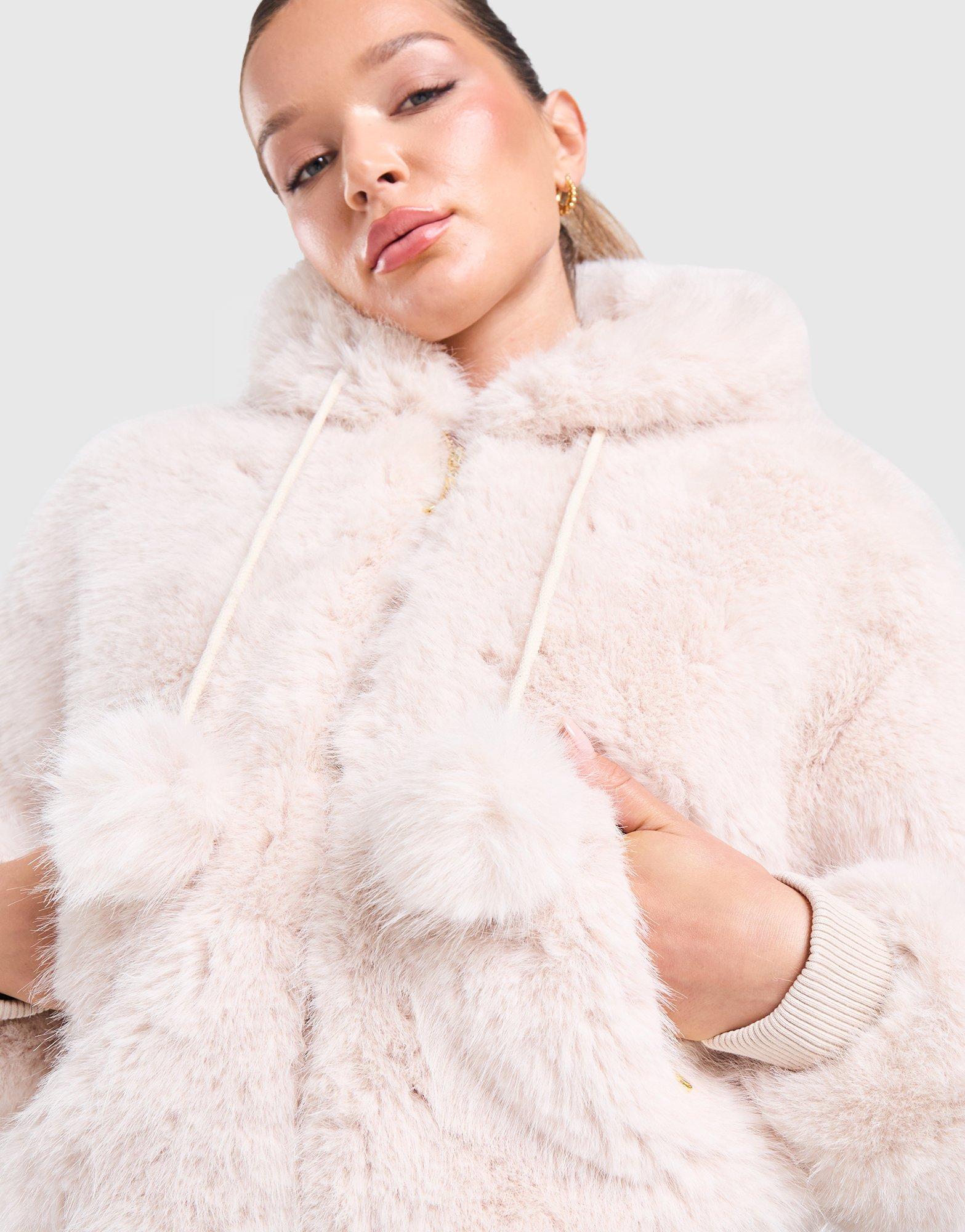 JUICY COUTURE Hooded Fur Jacket
