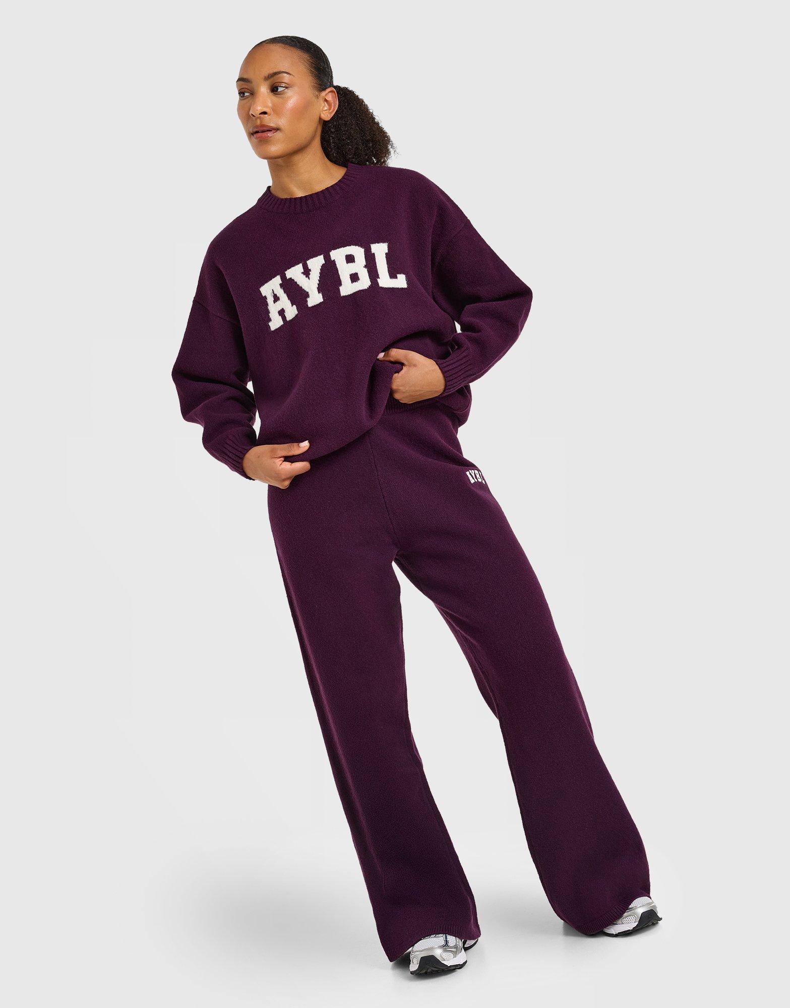 AYBL Varsity Knitted Wide Joggers