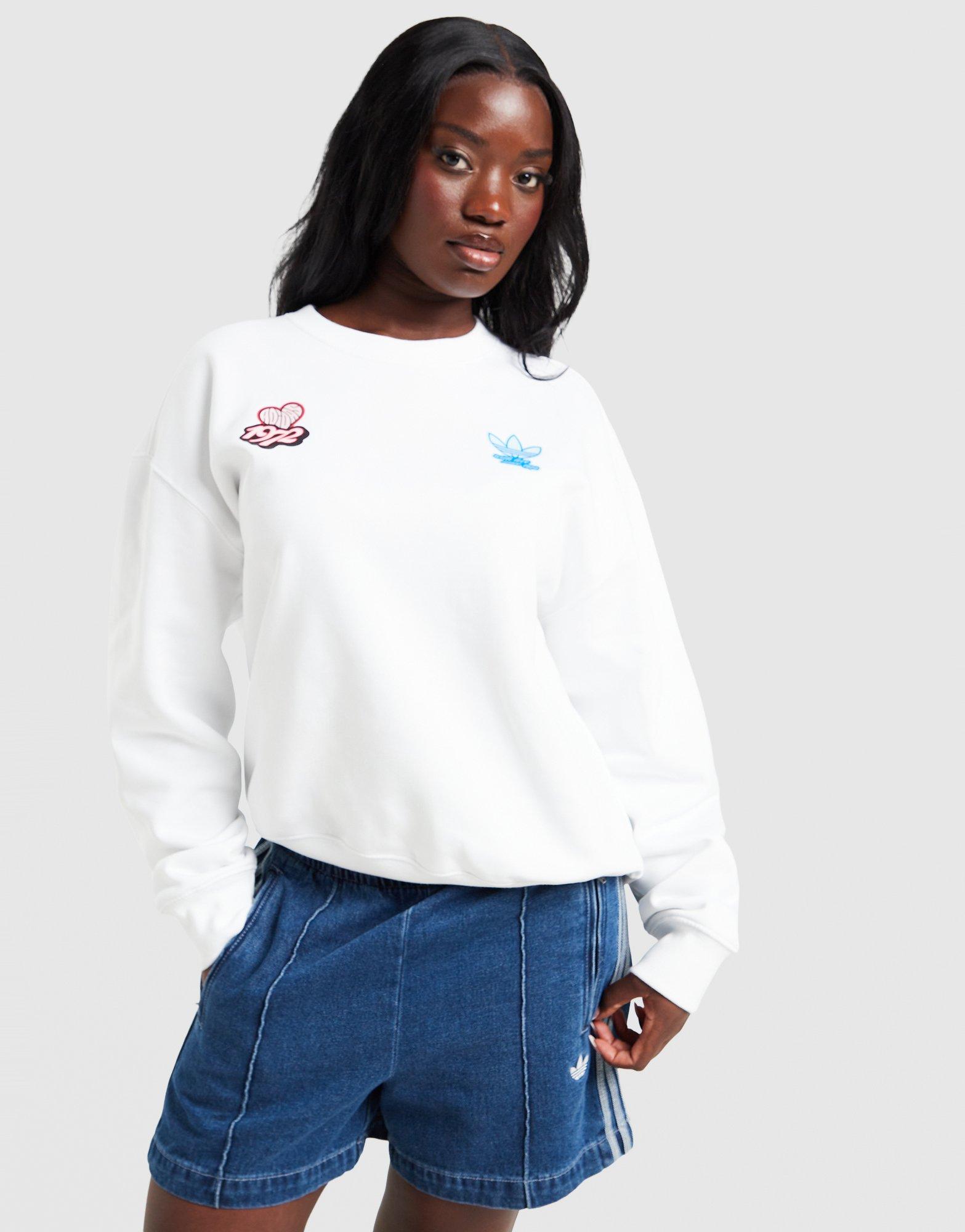 adidas Originals Sticker Oversized Crew Sweatshirt