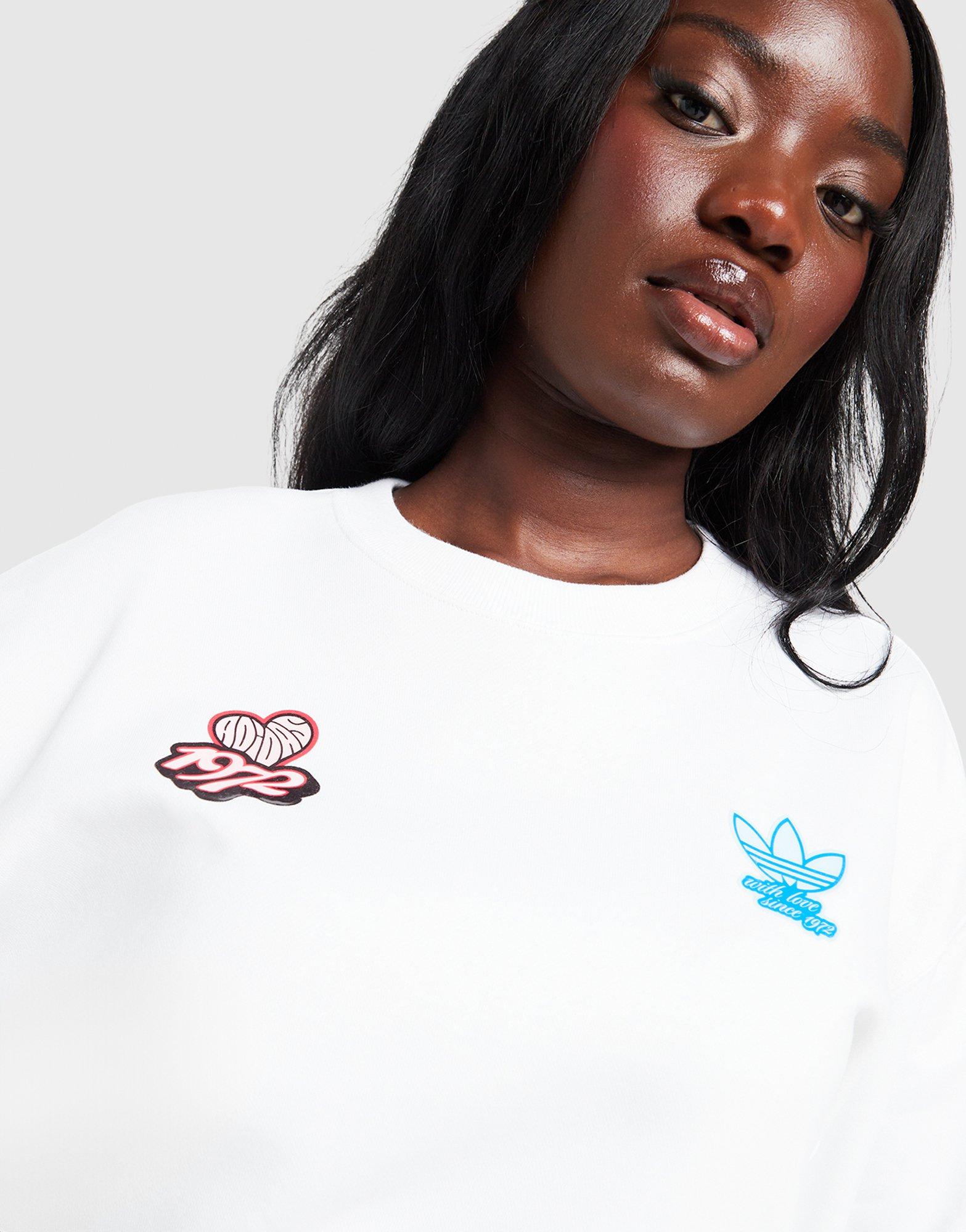adidas Originals Sticker Oversized Crew Sweatshirt