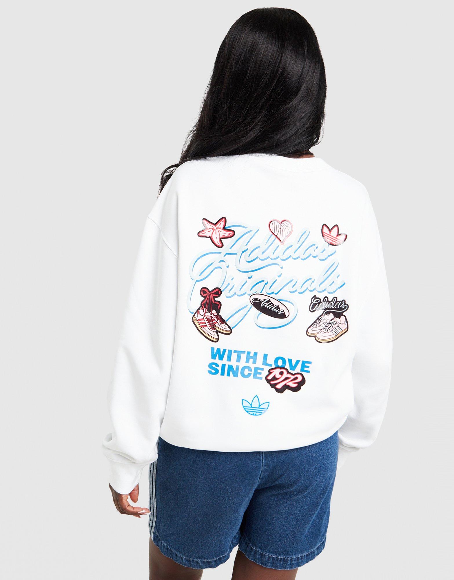 adidas Originals Sticker Oversized Crew Sweatshirt