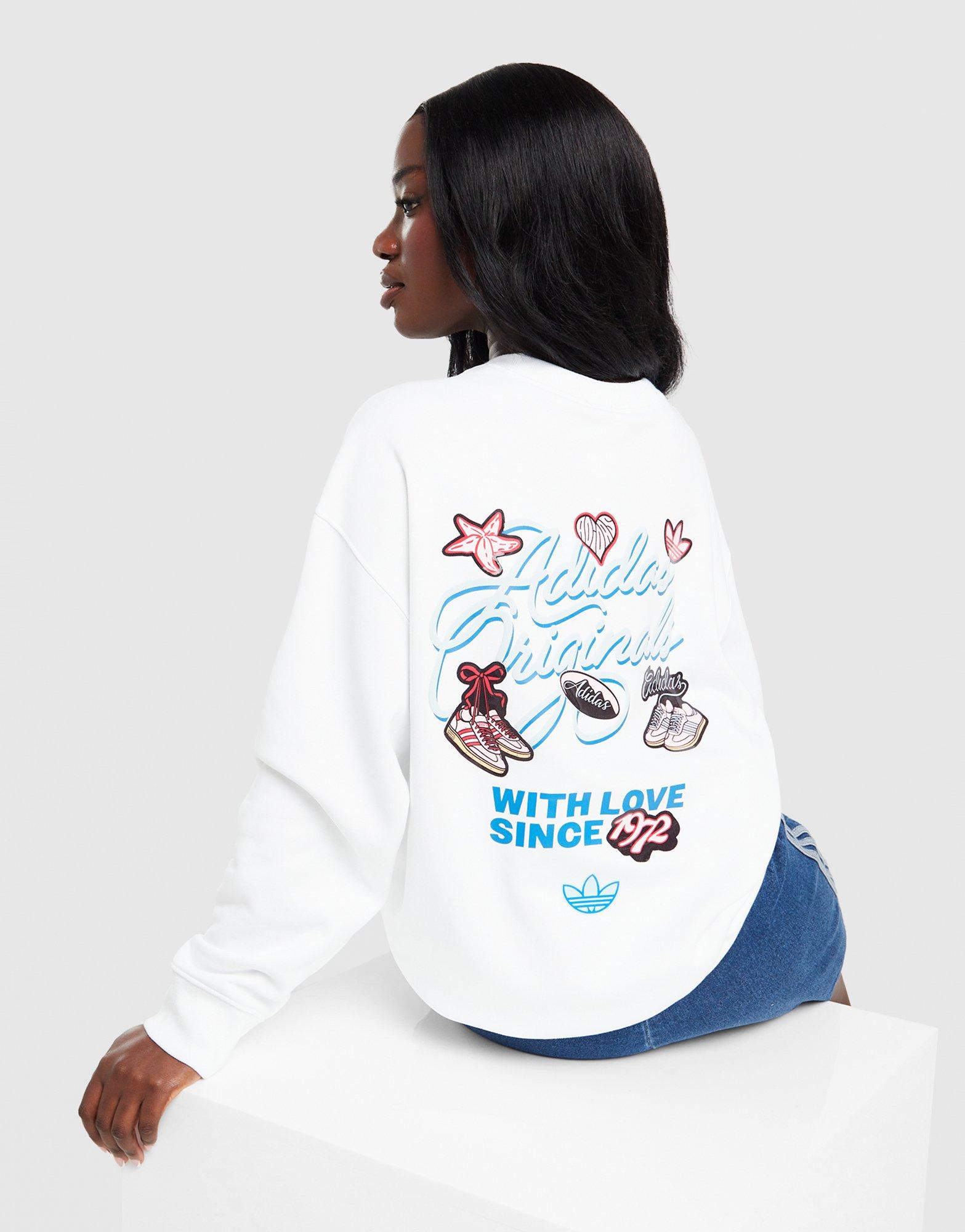 adidas Originals Sticker Oversized Crew Sweatshirt