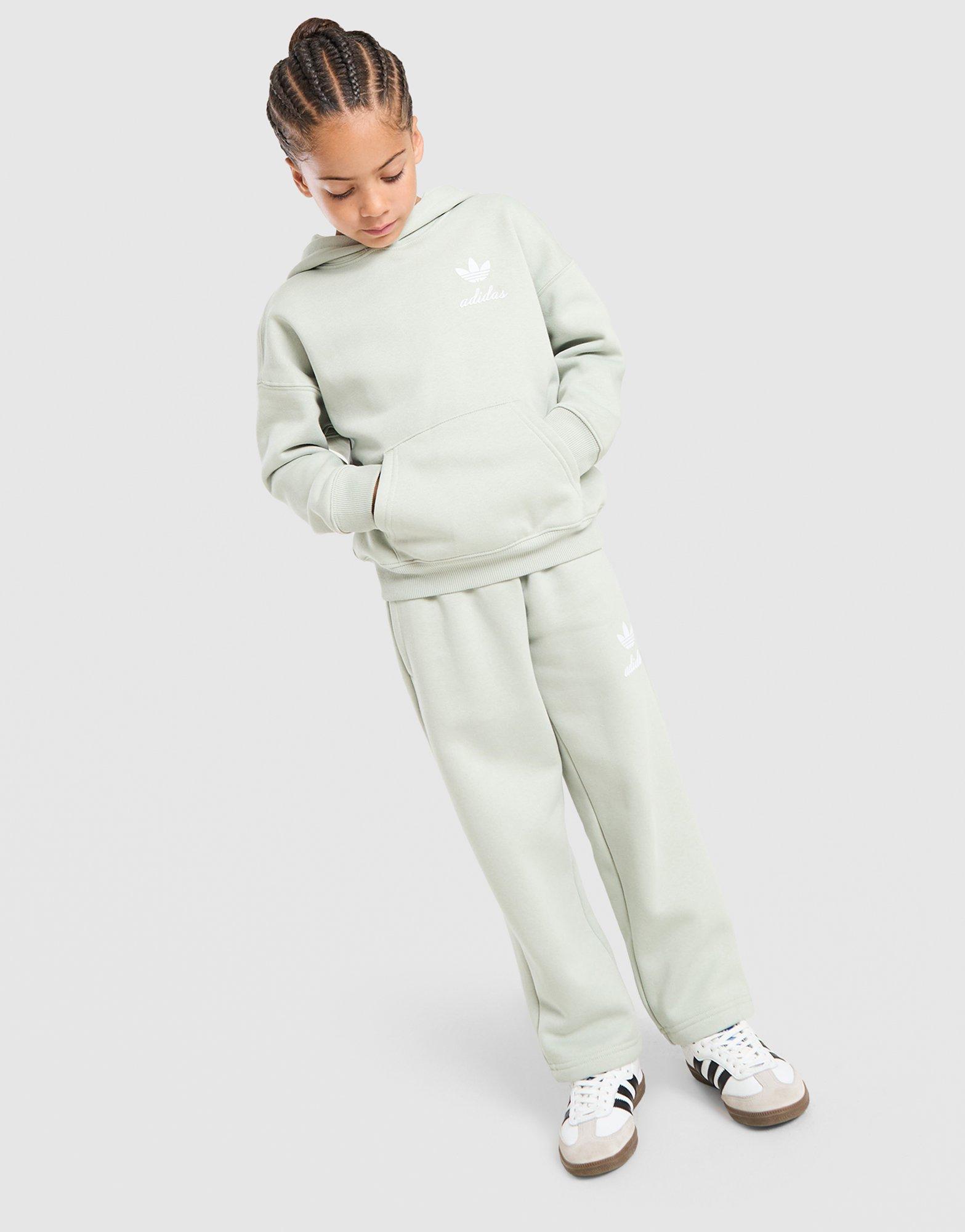 adidas Originals Script Overhead Wide Leg Tracksuit Children