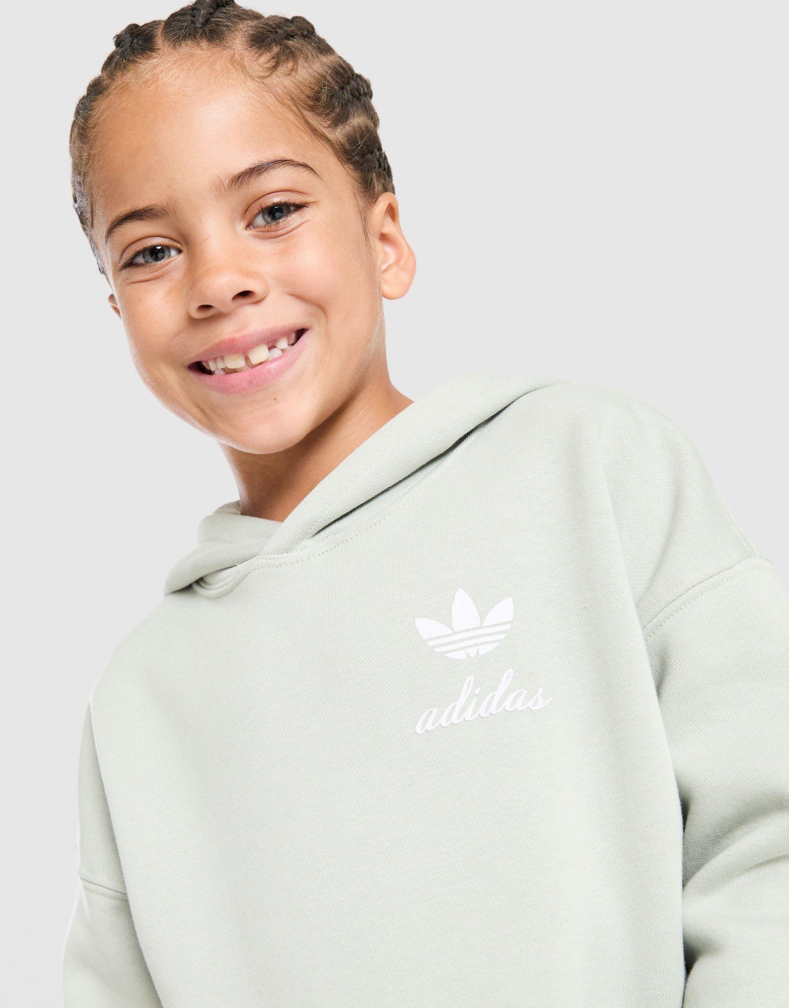 adidas Originals Script Overhead Wide Leg Tracksuit Children