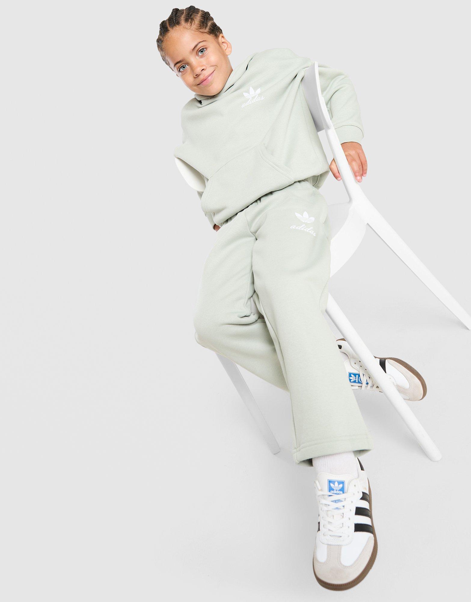 adidas Originals Script Overhead Wide Leg Tracksuit Children