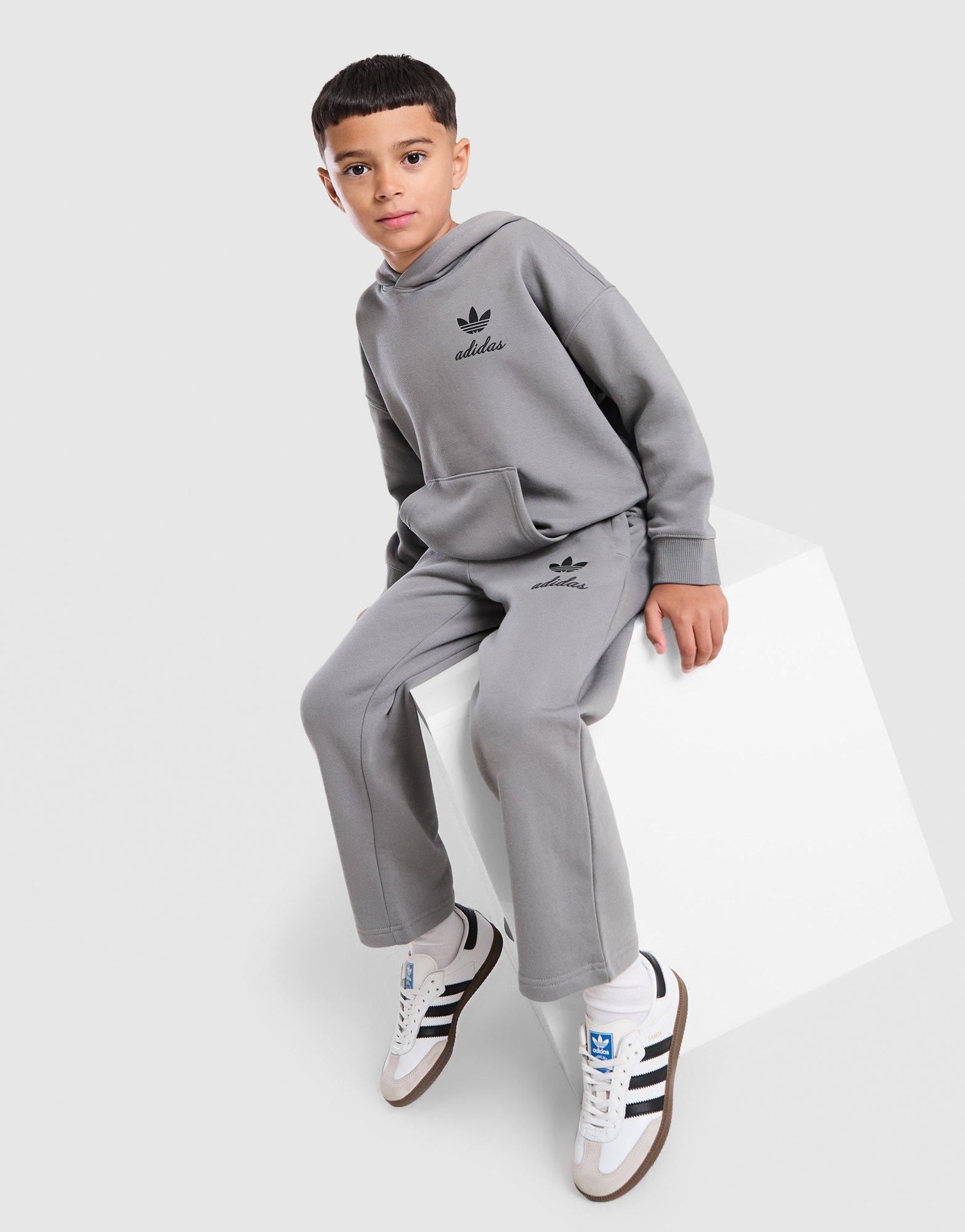 adidas Originals Script Overhead Wide Leg Tracksuit Children