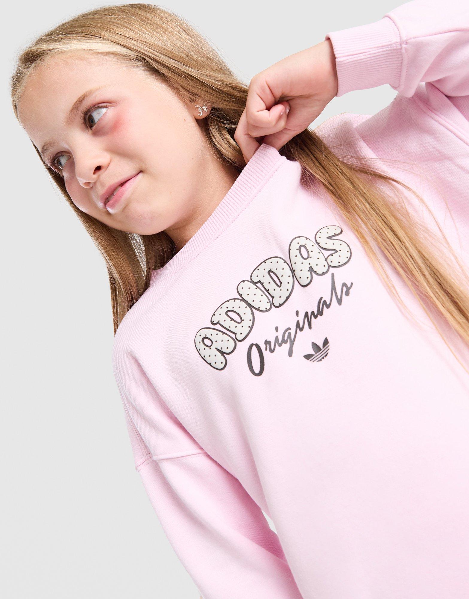 adidas Originals Girls' Polka Dot Crew/Leggings Set Children