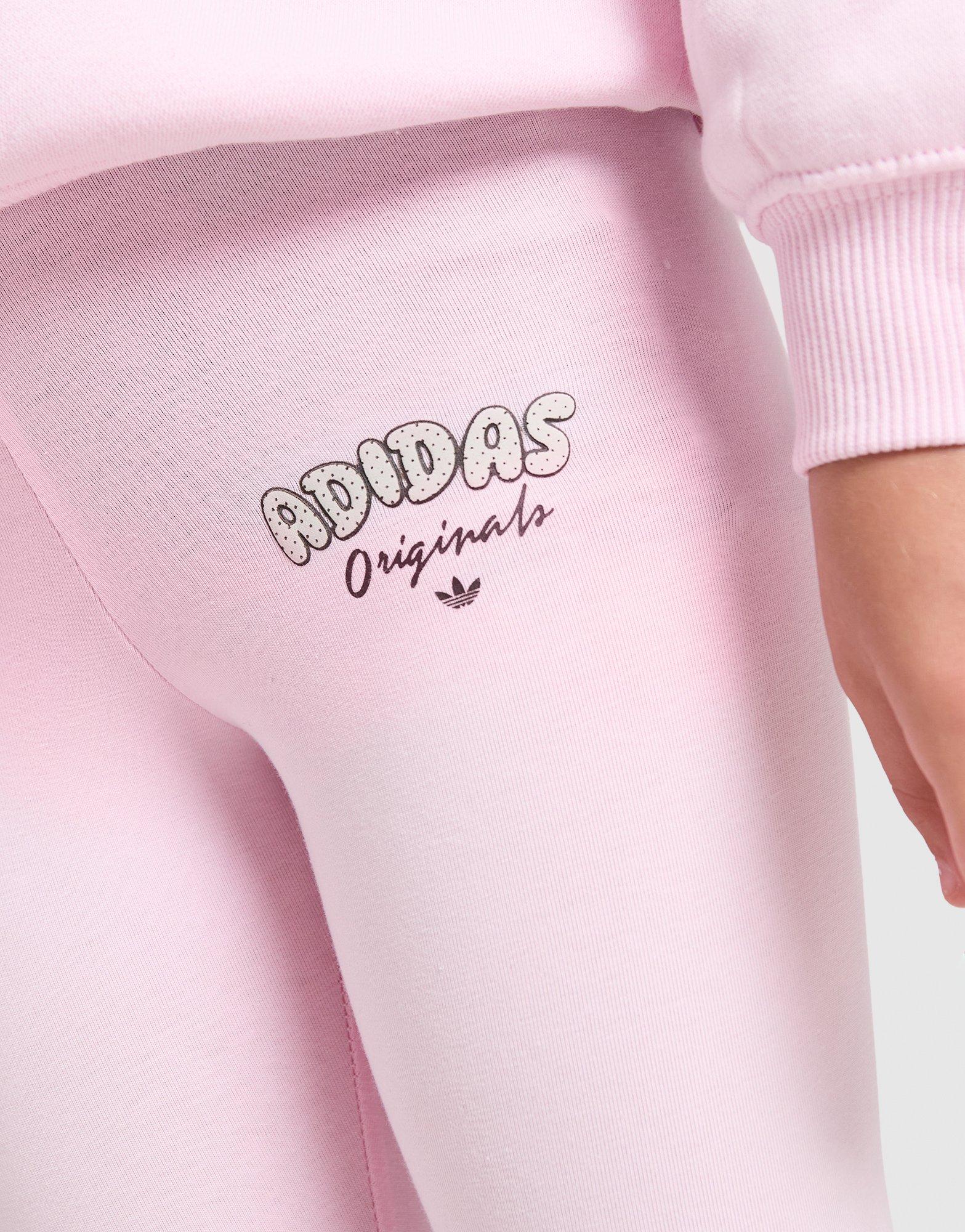 adidas Originals Girls' Polka Dot Crew/Leggings Set Children