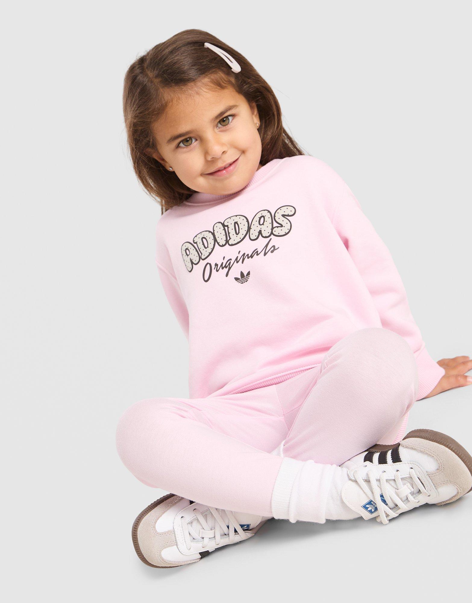 adidas Originals Girls' Polka Dot Crew Tracksuit Infant