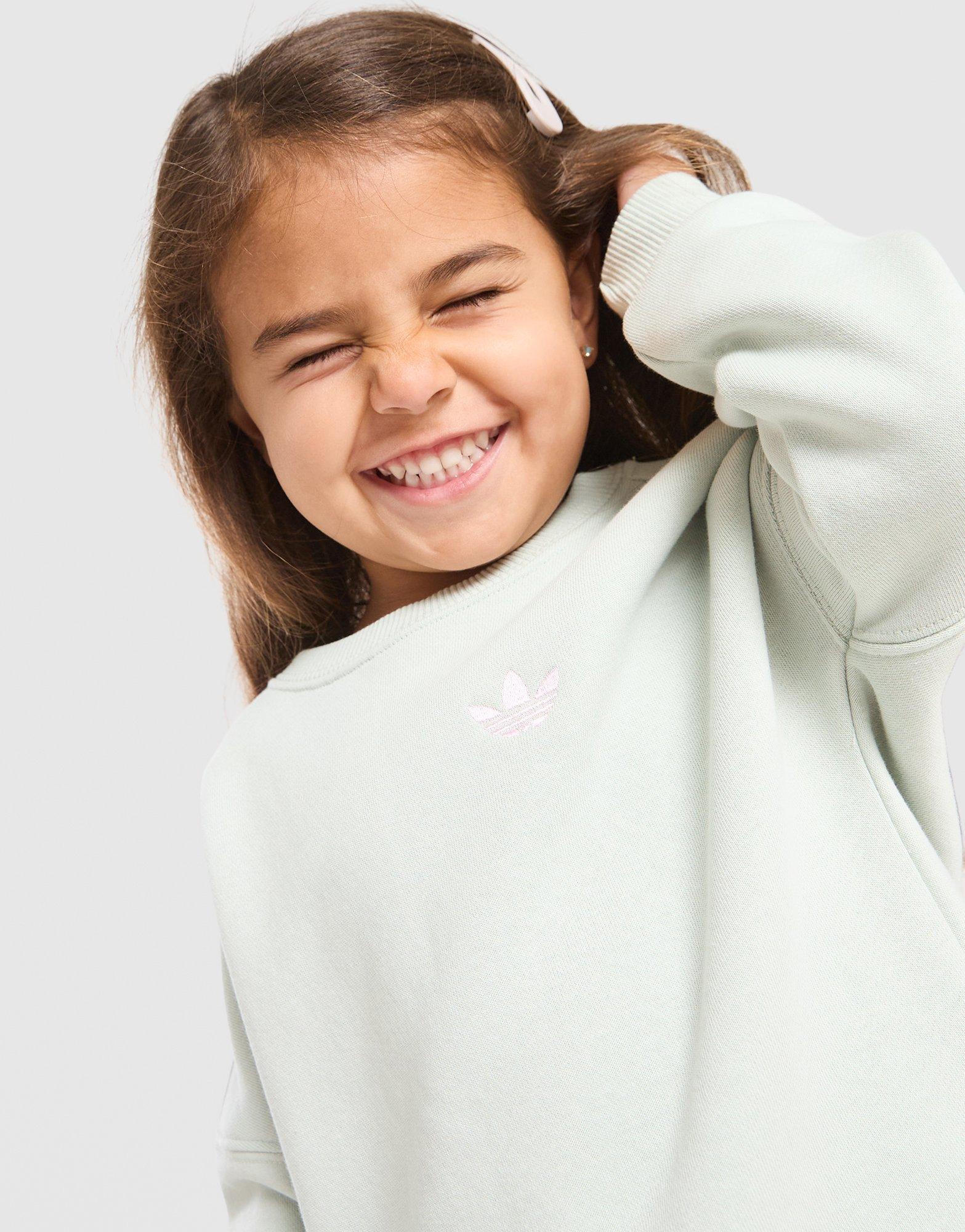 adidas Originals Girls' Trefoil Essential Crew Trainingsanzug Babys