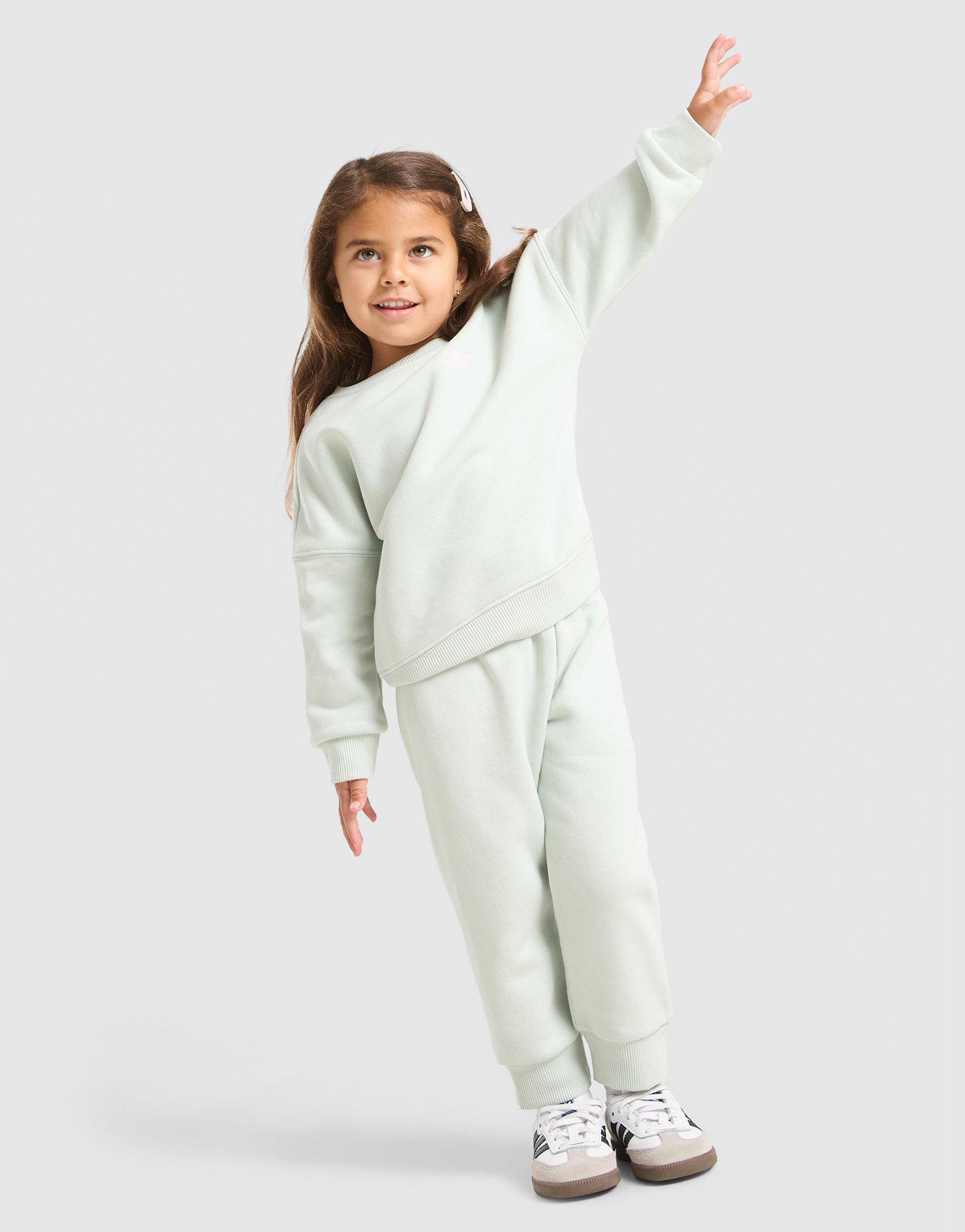 adidas Originals Girls' Trefoil Essential Crew Trainingsanzug Babys