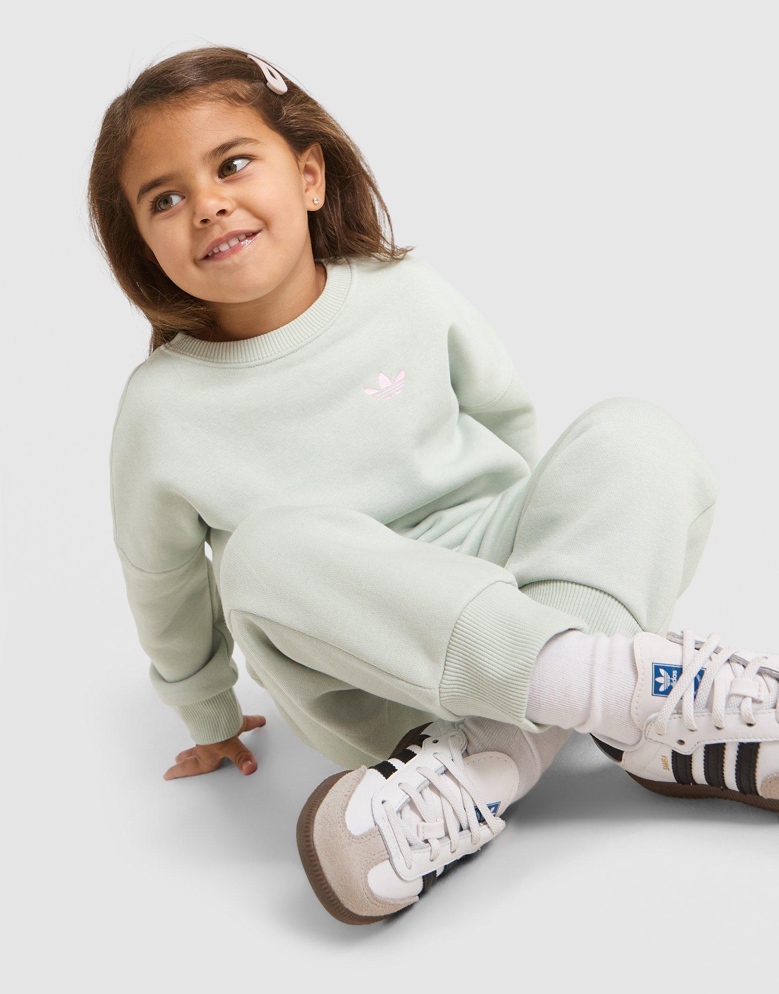 adidas Originals Girls' Trefoil Essential Crew Tracksuit Infant
